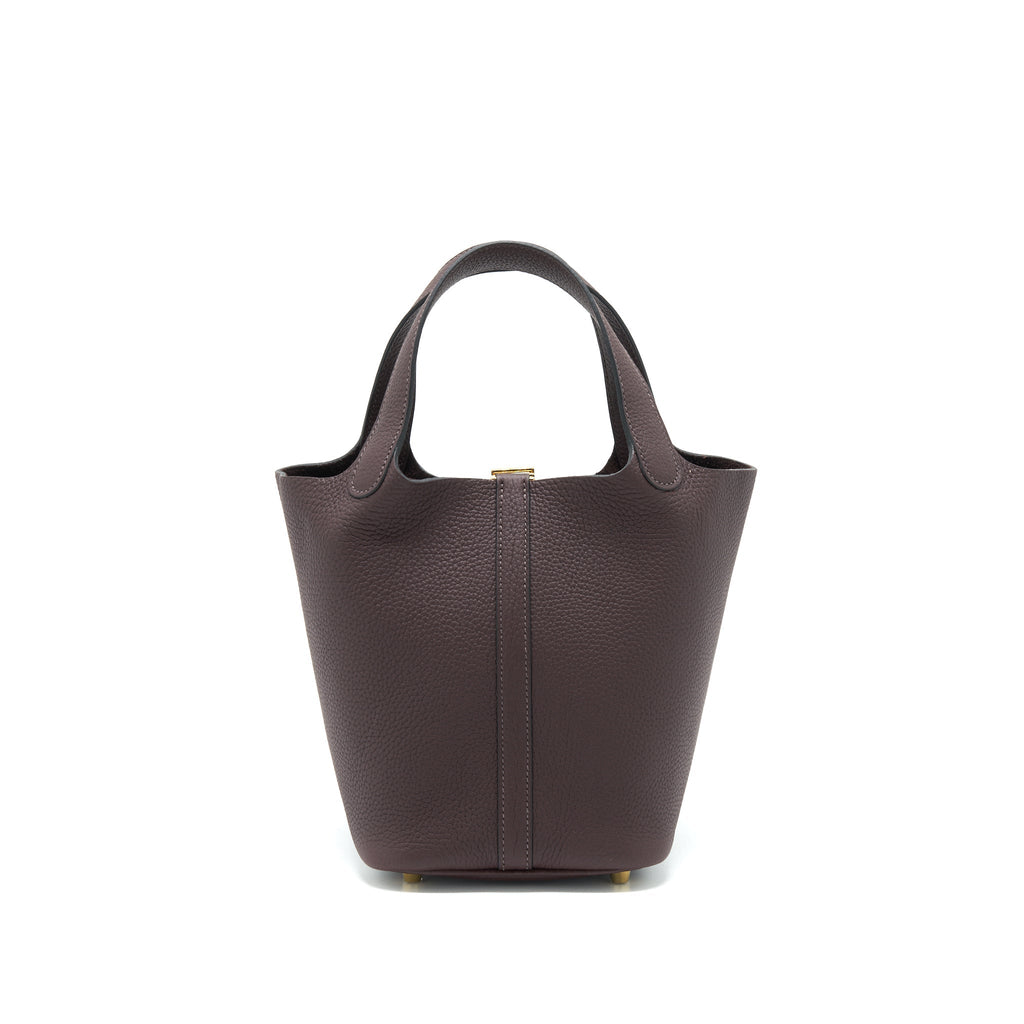 HERMES PICOTIN 18 LOCK BAG ROUGE SELLIER GHW