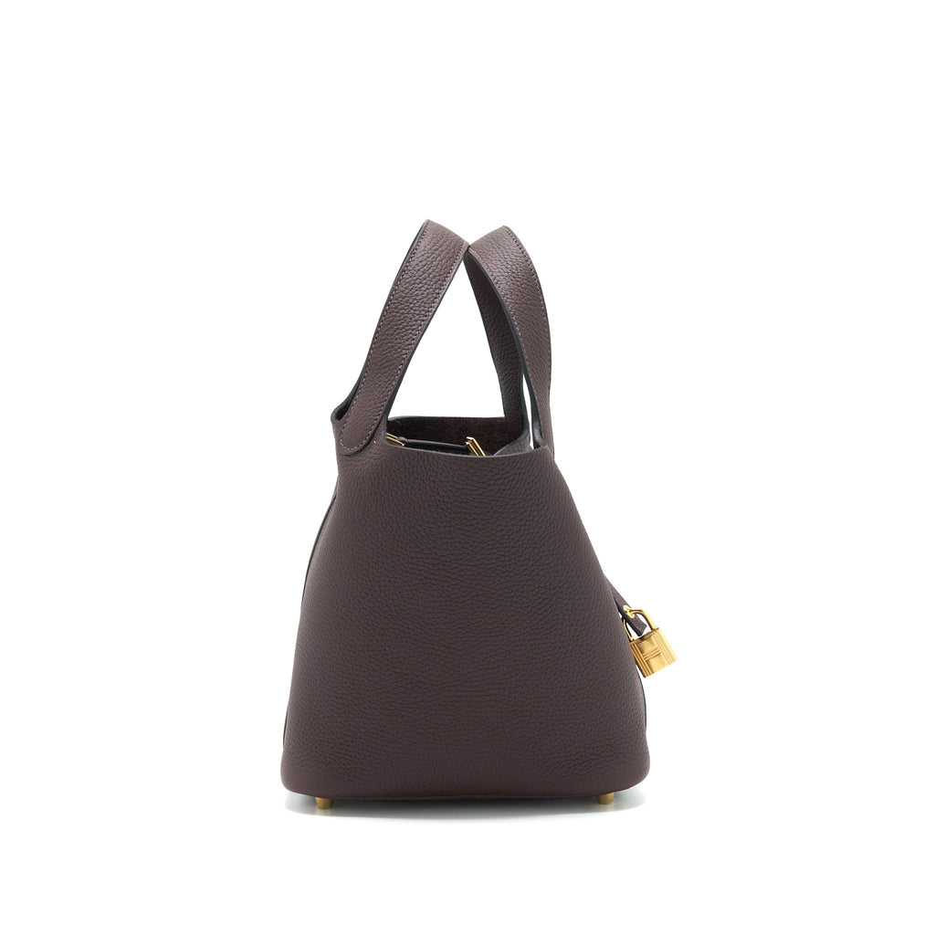 HERMES PICOTIN 18 LOCK BAG ROUGE SELLIER GHW
