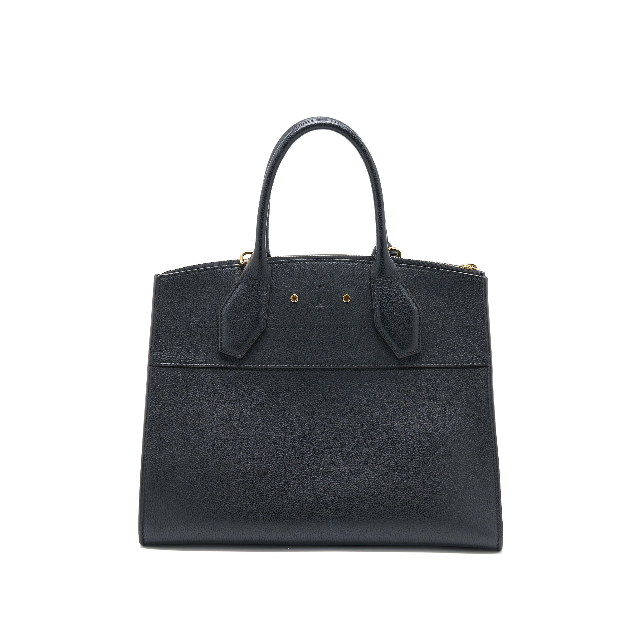 LOUIS VUITTON CITY STEAMER MM GRAINED CALFSKIN BLACK GHW