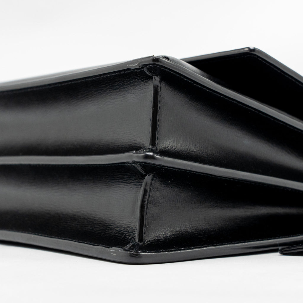 SAINT LAURENT/YSL MEDIUM SUNSET BAG SMOOTH LEATHER BLACK GHW