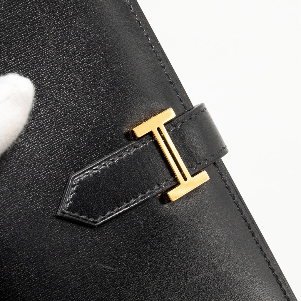 HERMES BEARN WALLET BOX BLACK GHW