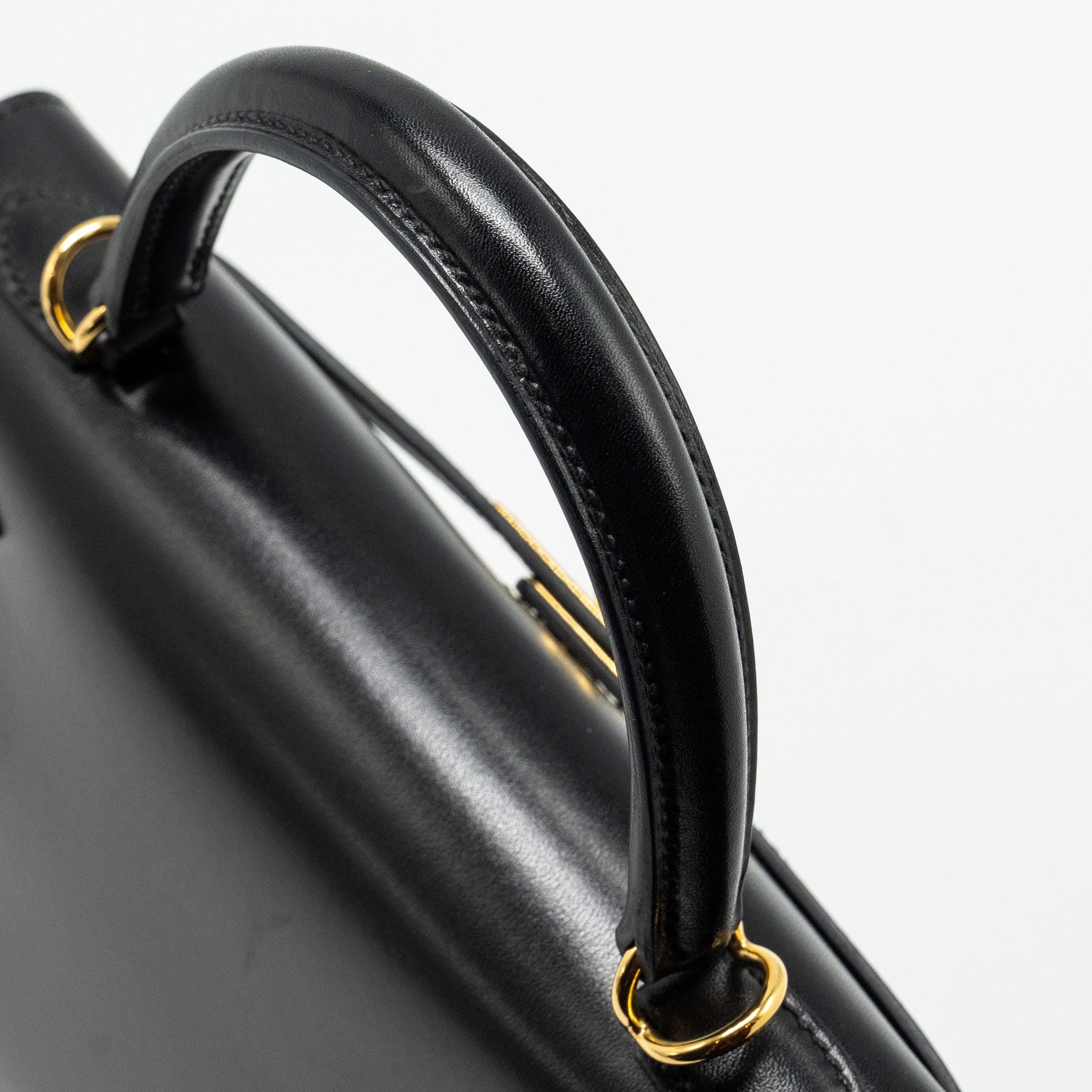 HERMES KELLY 25 BOX BLACK GHW