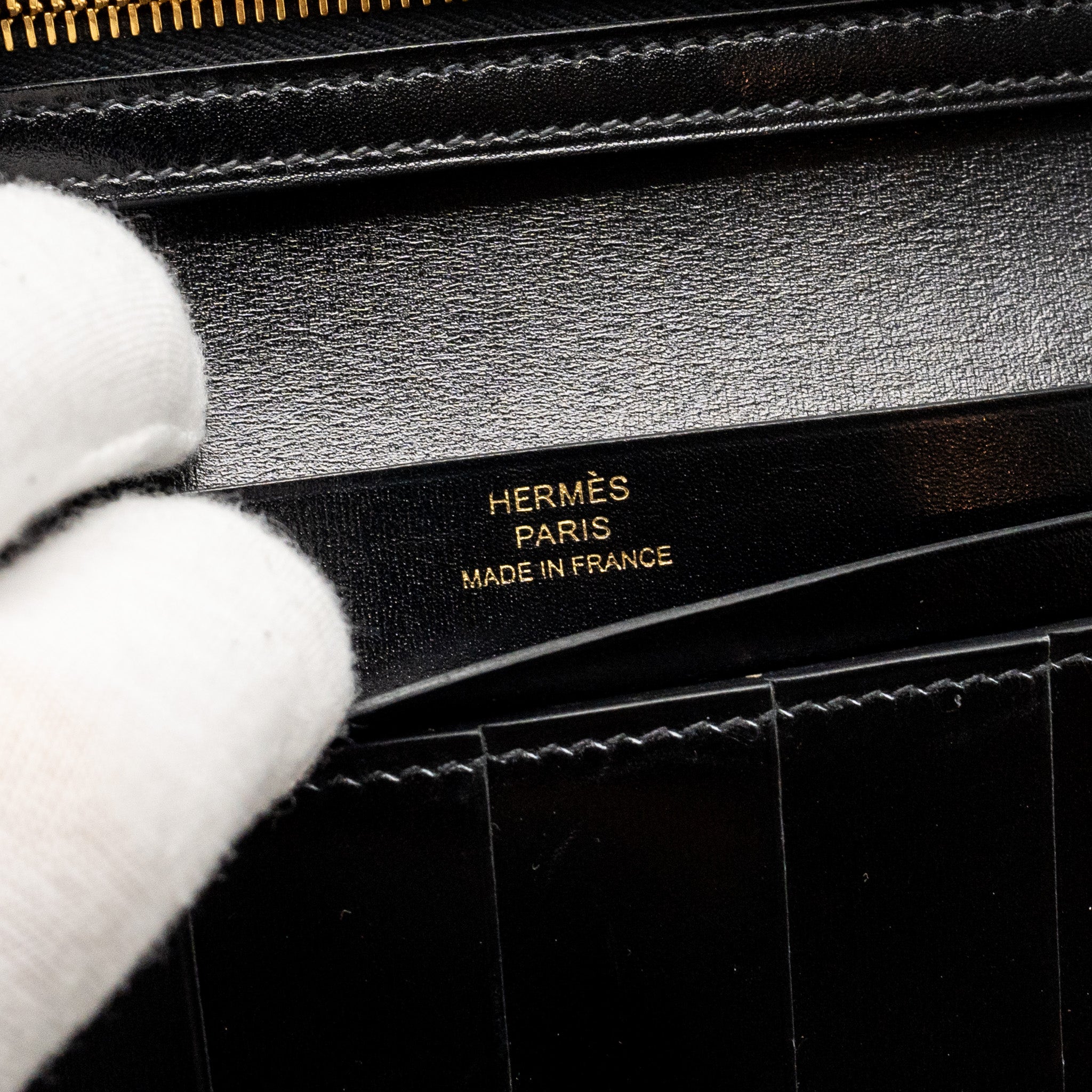 HERMES BEARN WALLET BOX BLACK GHW
