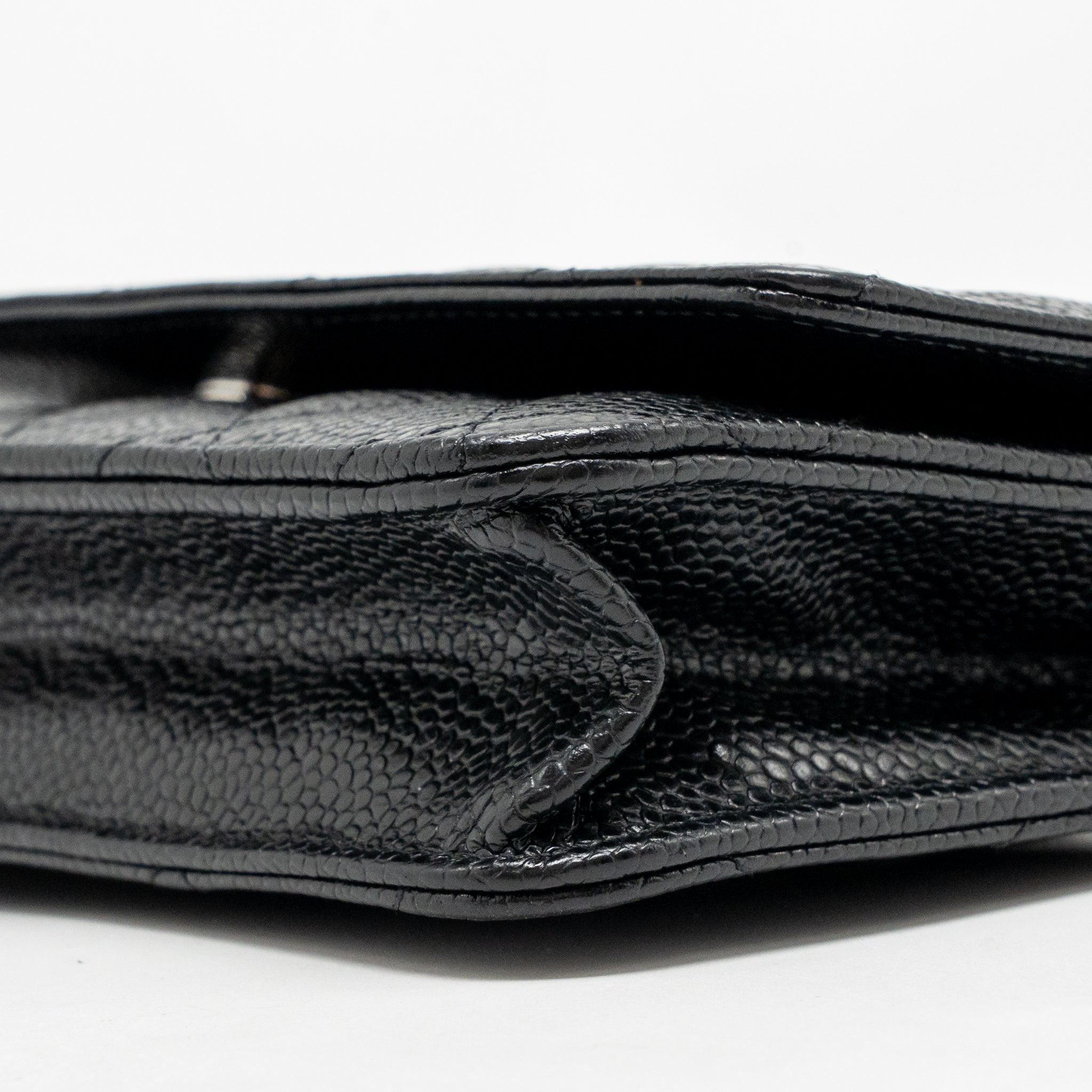 CHANEL CLASSIC WALLET ON CHAIN CAVIAR BLACK SHW (MICROCHIP)