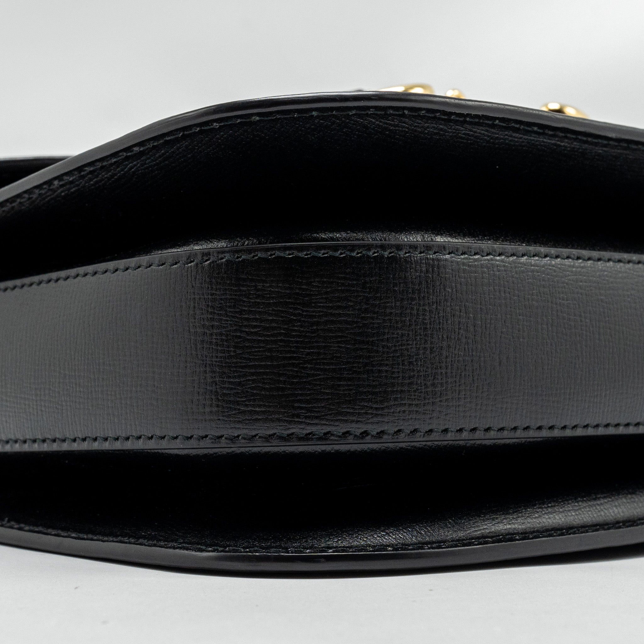 GUCCI HORSEBIT 1955 SHOULDER BAG CALFSKIN BLACK GHW