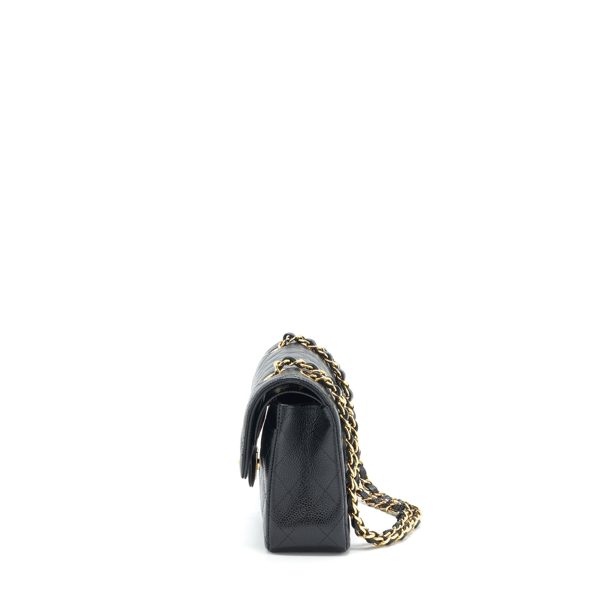CHANEL SMALL CLASSIC DOUBLE FLAP CAVIAR BLACK GHW