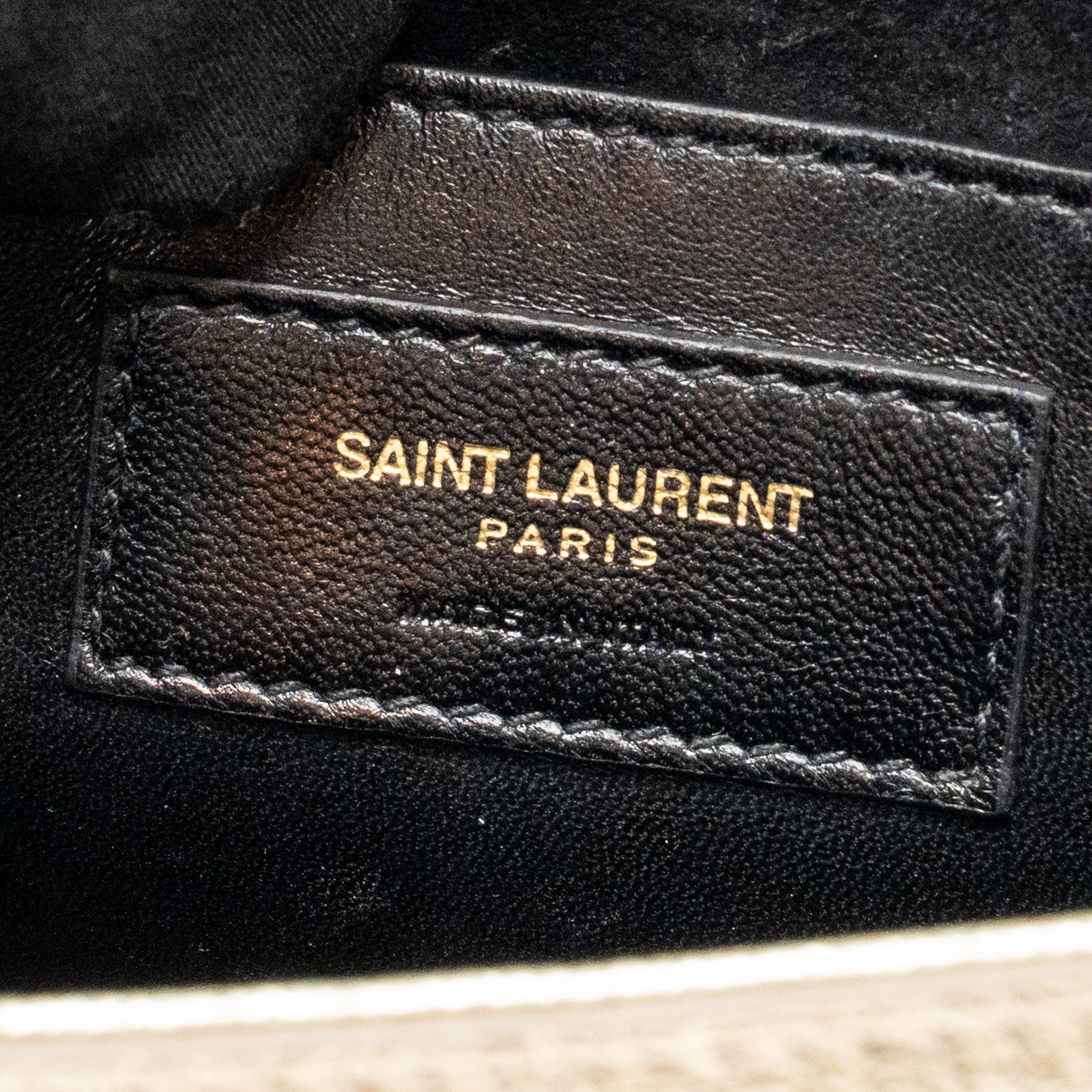 SAINT LAURENT/YSL SMALL KATE BAG GRAINED CALFSKIN GOLD GHW