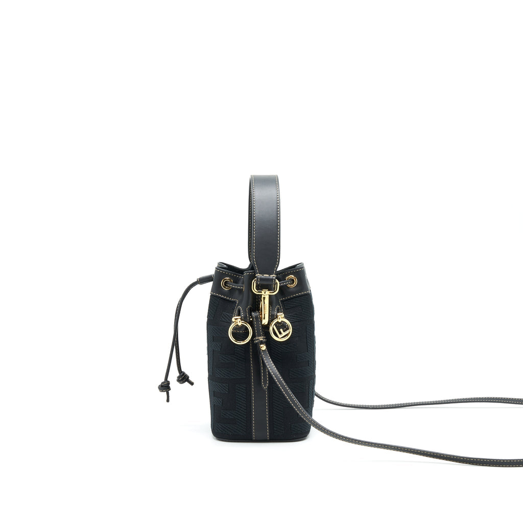 FENDI MON TRESOR BLACK CANVAS BAG