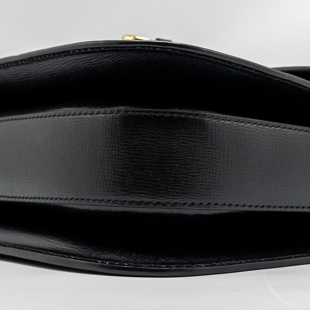 GUCCI HORSEBIT 1955 SHOULDER BAG CALFSKIN BLACK GHW