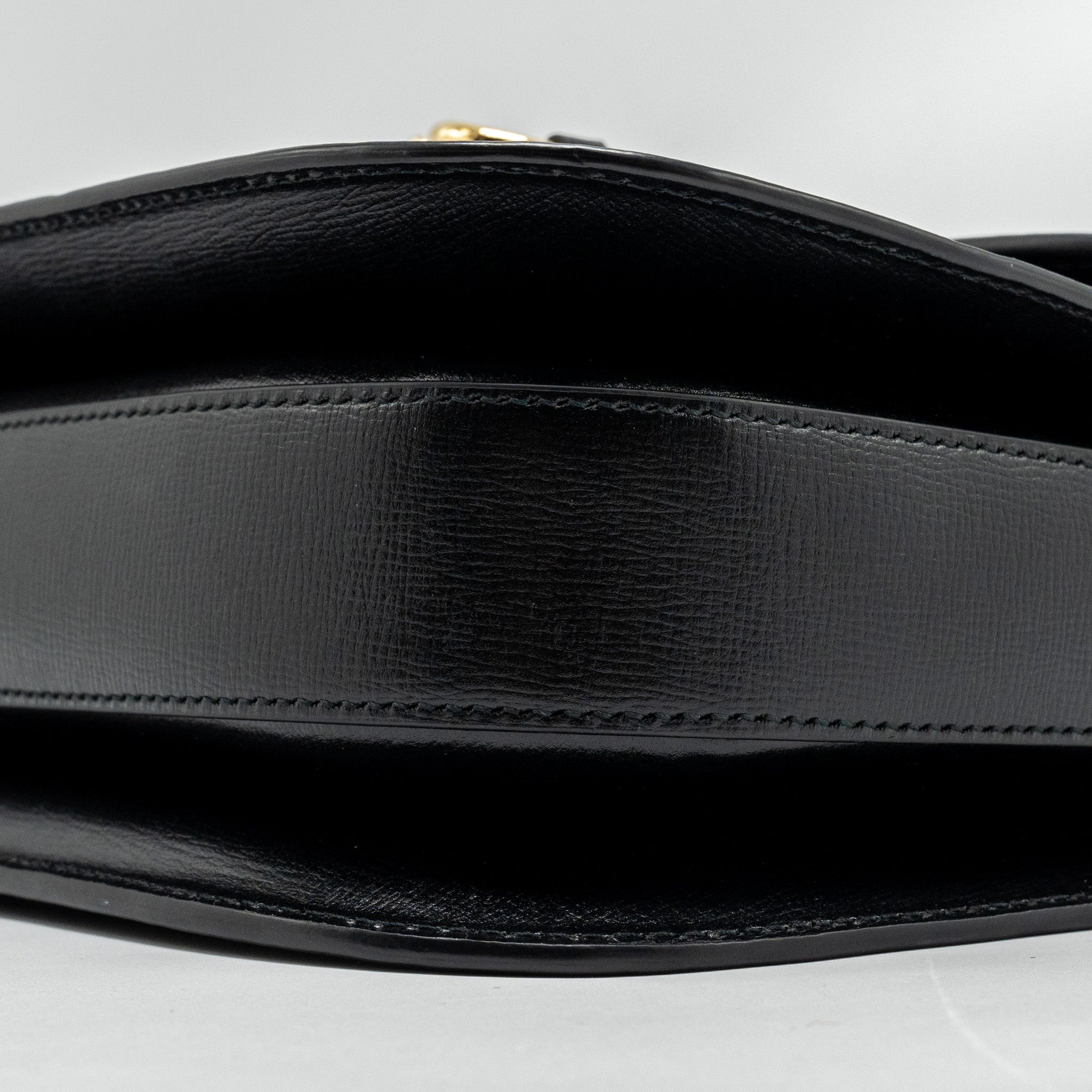 GUCCI HORSEBIT 1955 SHOULDER BAG CALFSKIN BLACK GHW