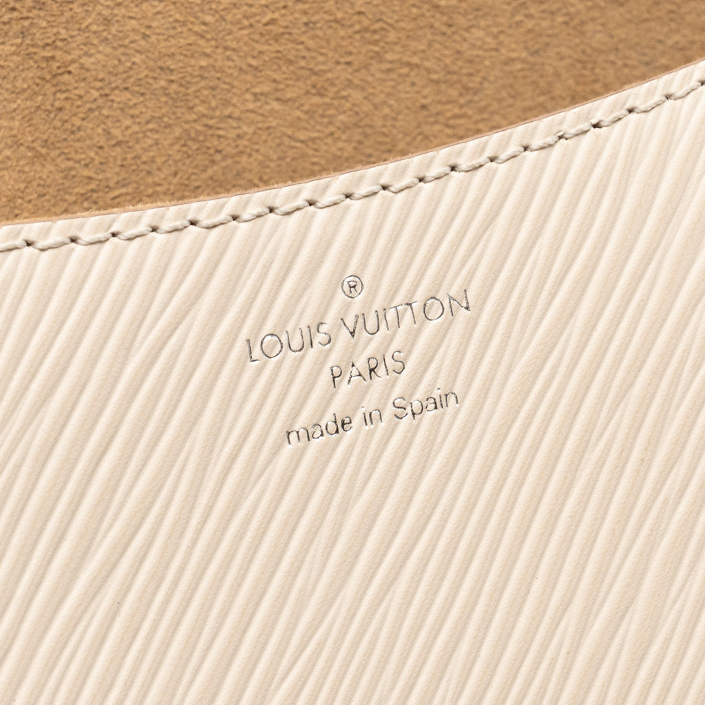 LOUIS VUITTON BUCI BAG EPI LEATHER QUARTZ WHITE SHW
