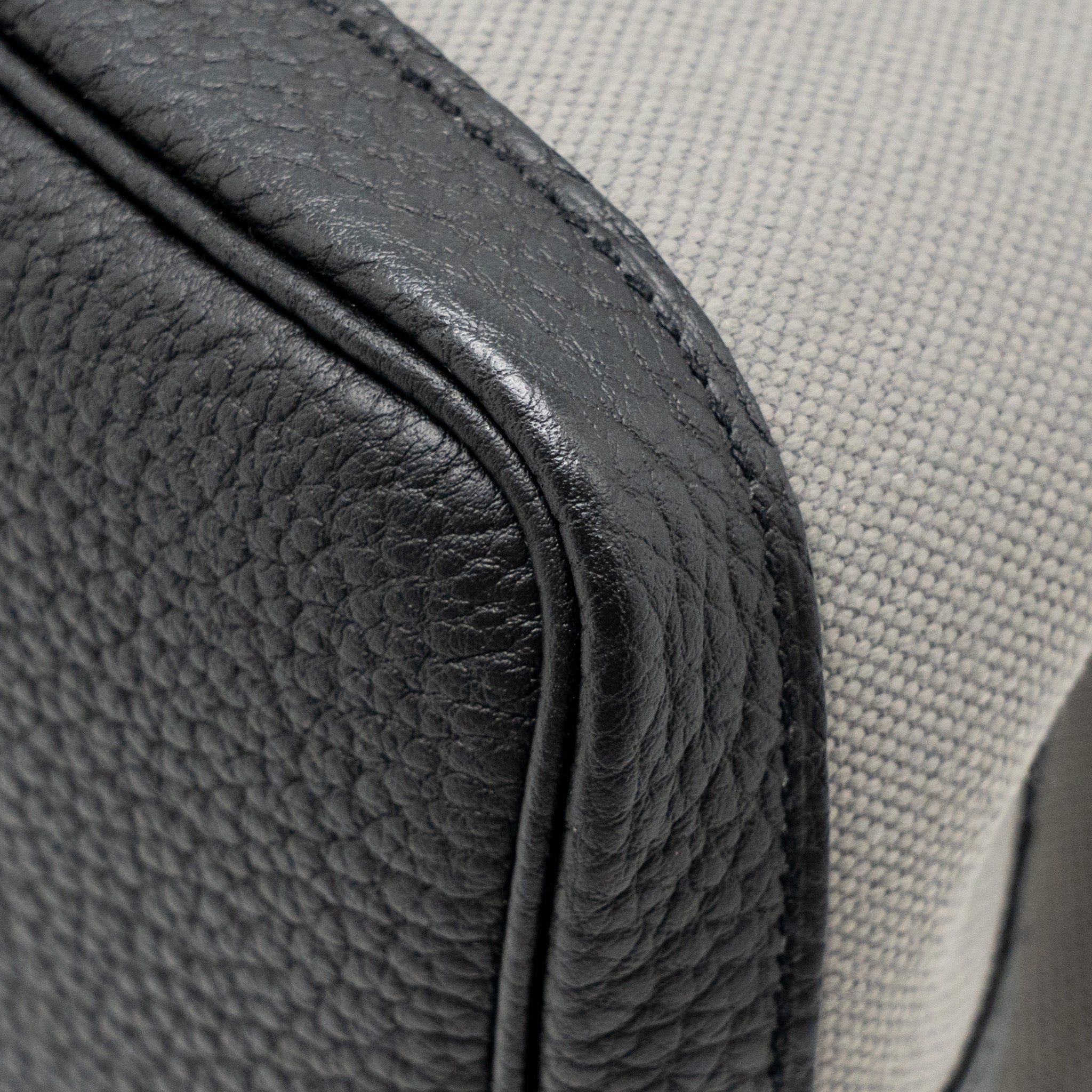 HERMES GARDEN PARTY 30 CANVAS / NEGONDA LEATHER GREY/ BLACK SHW
