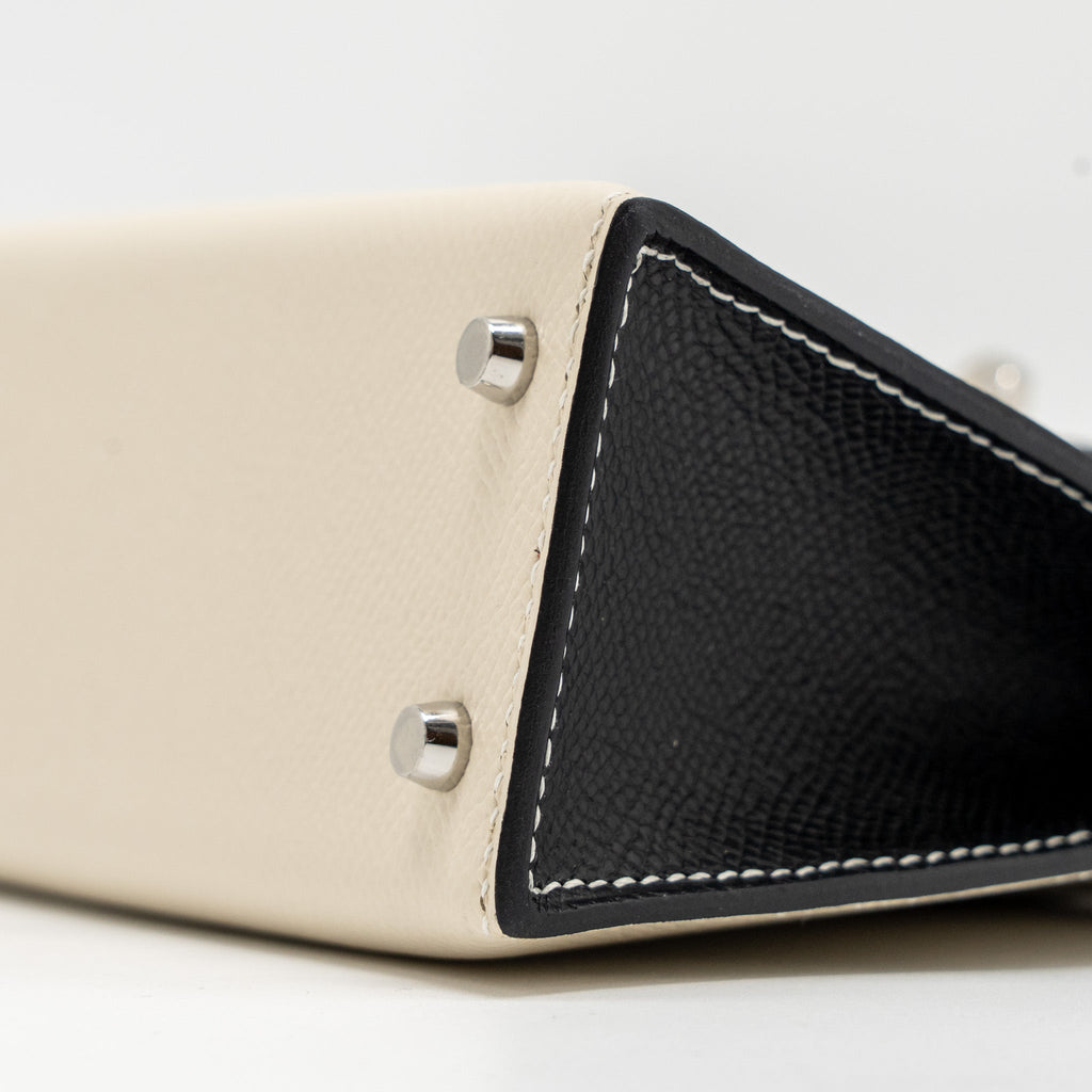 HERMES MINI KELLY II EPSOM CRAIE / BLACK SHW