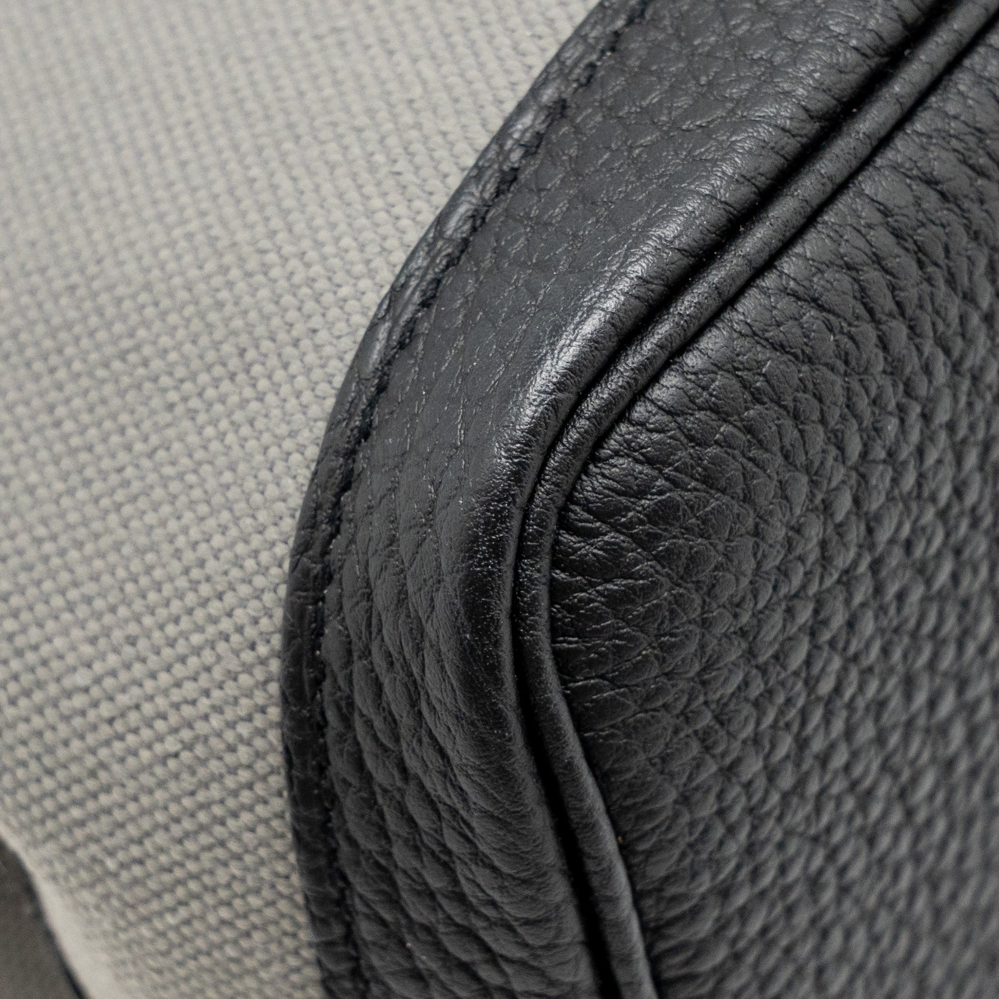 HERMES GARDEN PARTY 30 CANVAS / NEGONDA LEATHER GREY/ BLACK SHW