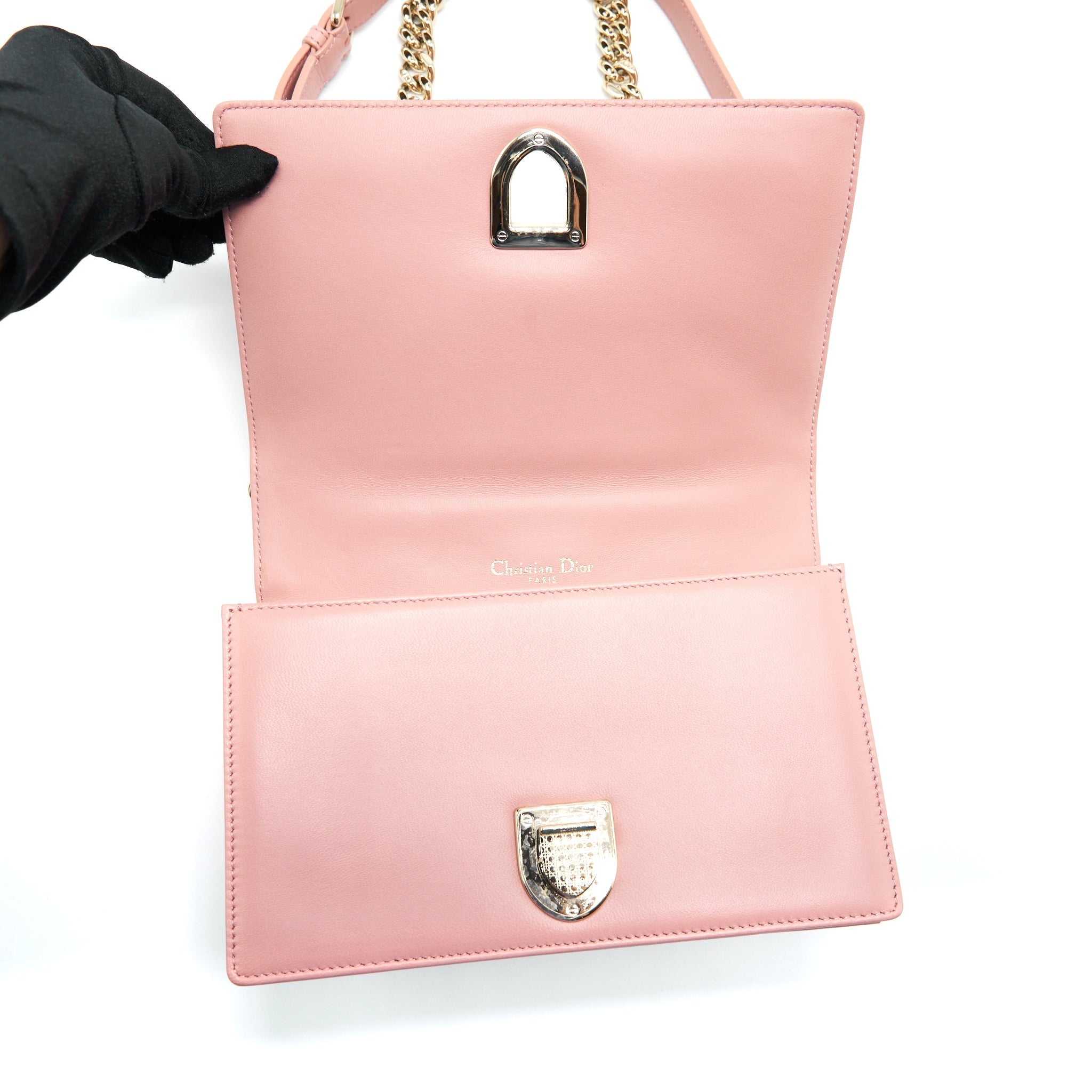DIOR SMALL DIORAMA BAG LAMBSKIN PINK LGHW