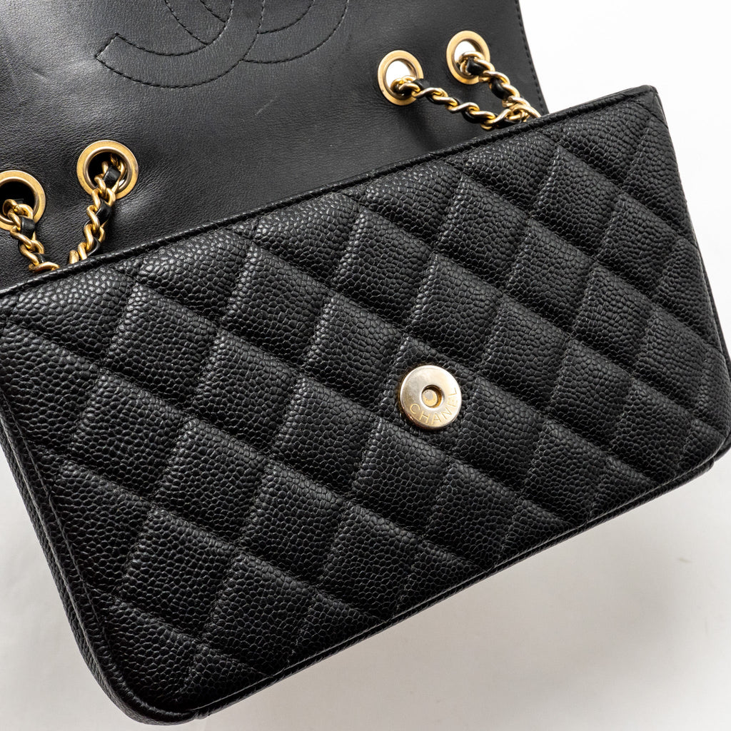 CHANEL FILIGREE FLAP BAG CAVIAR BLACK GHW