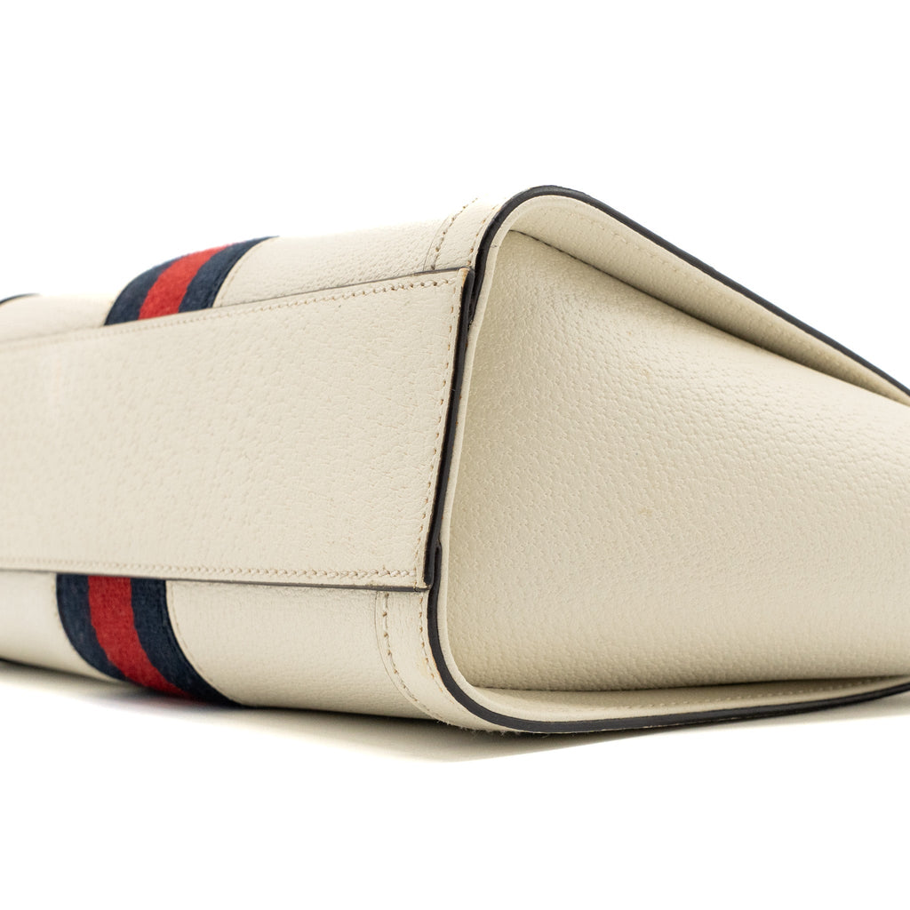 GUCCI OPHIDIA SMALL TOTE BAG CALFSKIN WHITE/ MULTICOLOUR GHW