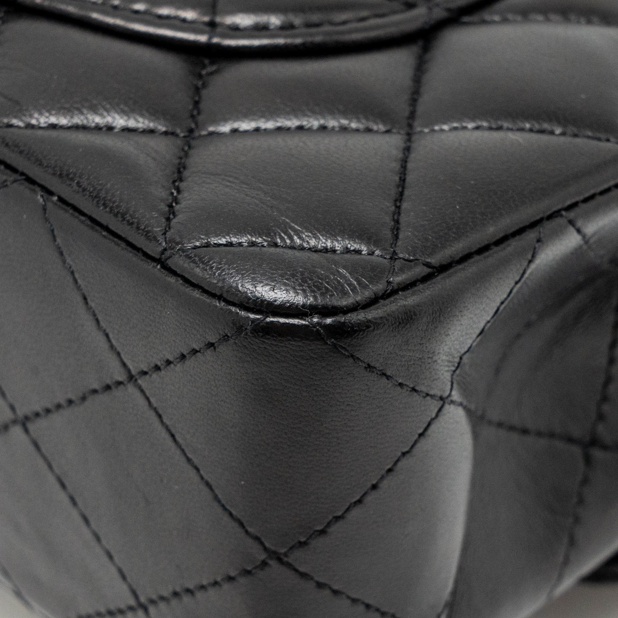 CHANEL SMALL CLASSIC DOUBLE FLAP BAG LAMBSKIN BLACK SHW