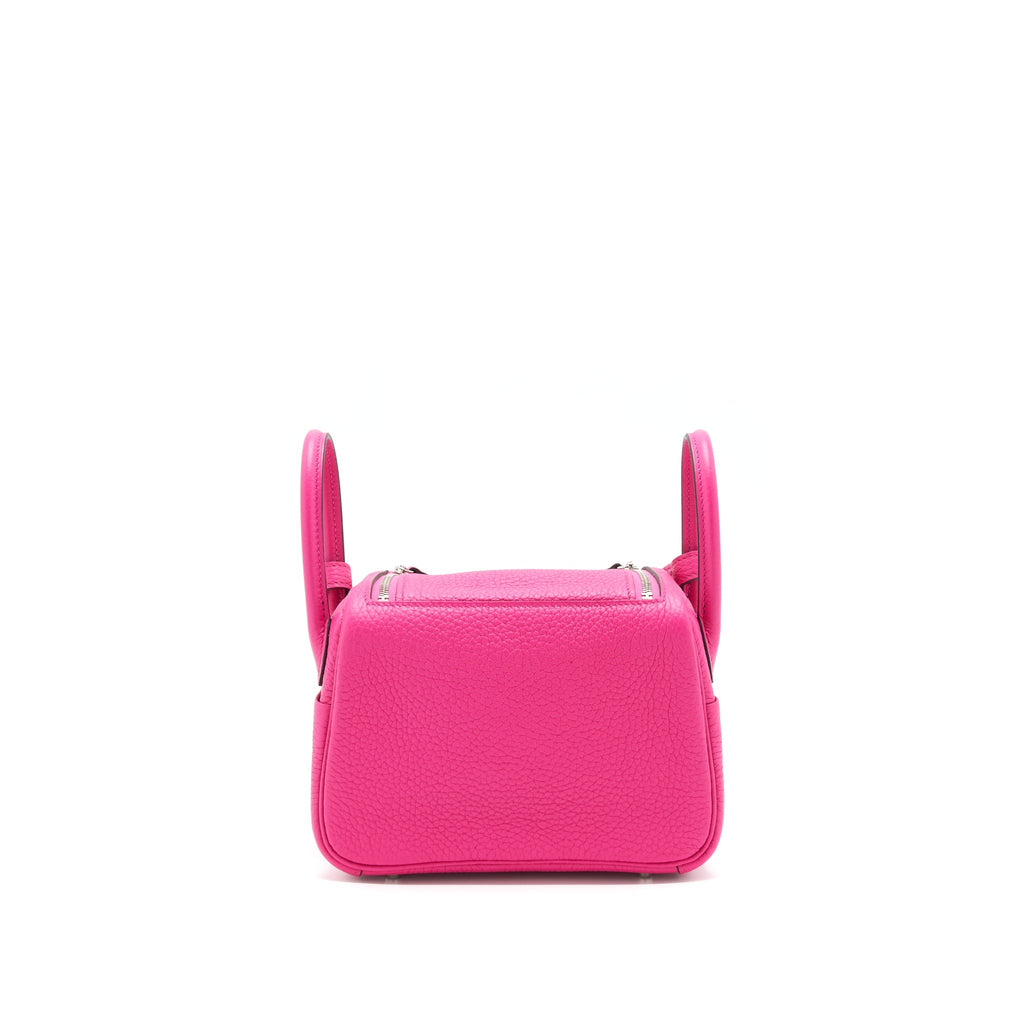 HERMES MINI LINDY ROSE SHOCKING SHW