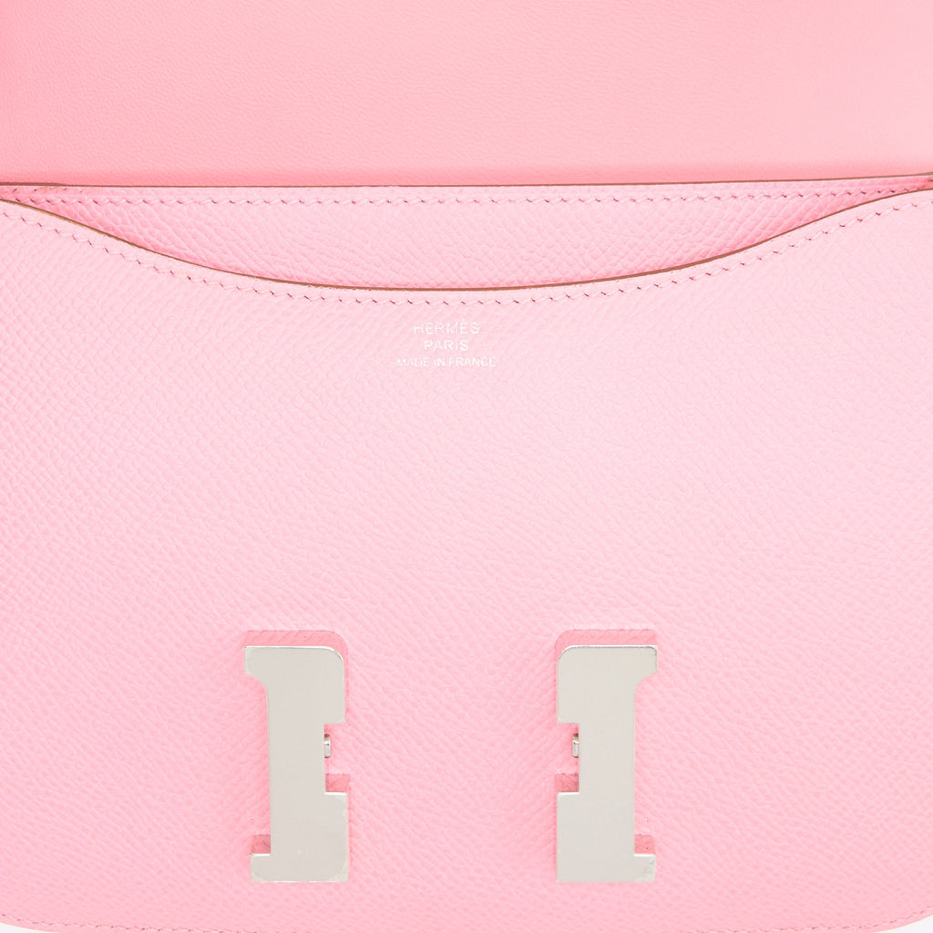 HERMES MINI CONSTANCE EPSOM 1Q ROSE CONFETTI SHW