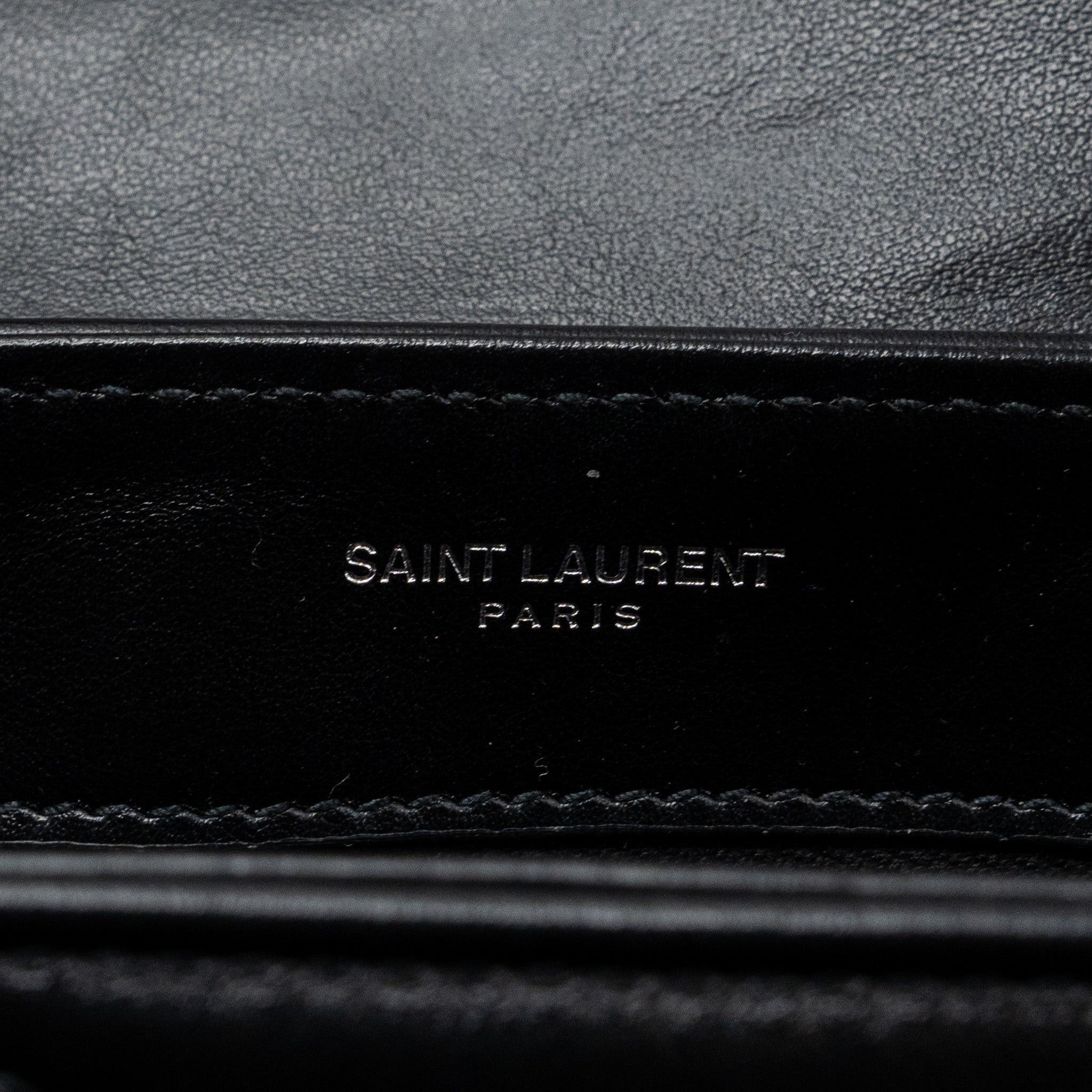 SAINT LAURENT LOULOU TOY STRAP BAG CALFSKIN BLACK SHW