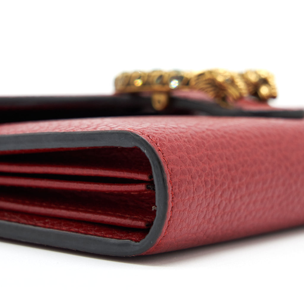 GUCCI DIONYSUS CHAIN WALLET RED GOLD/SLIVER HARDWARE
