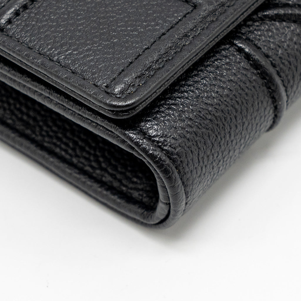 DIOR DIORAMA WALLET WITH CHAIN CALFSKIN BLACK GHW