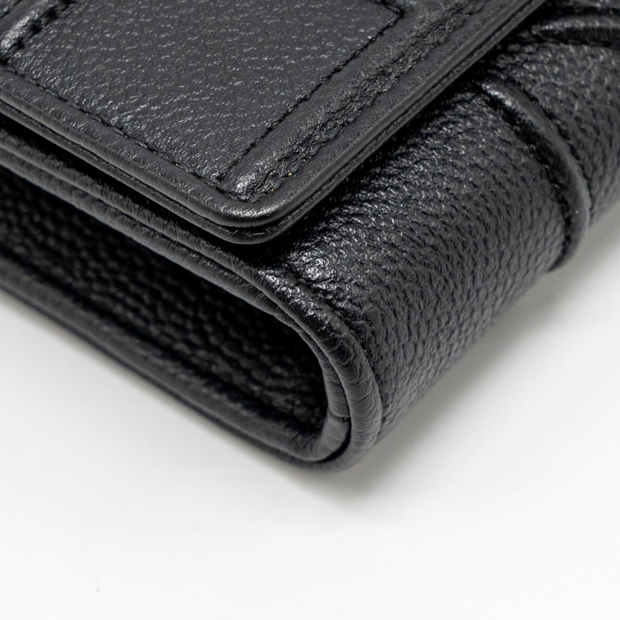 DIOR DIORAMA WALLET WITH CHAIN CALFSKIN BLACK GHW