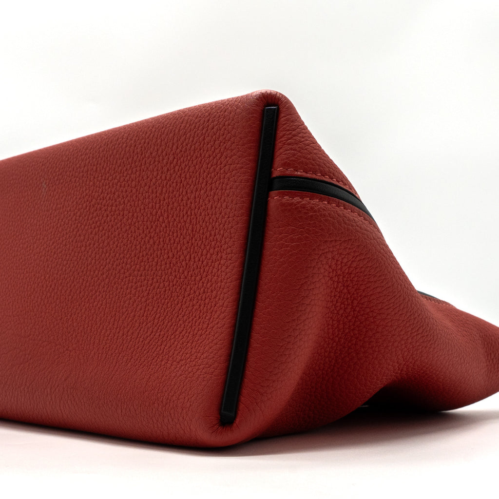 HERMES 24/24-29 BAG CLEMENCE/ SWIFT ROUGE PIVOINE/NOIR SHW