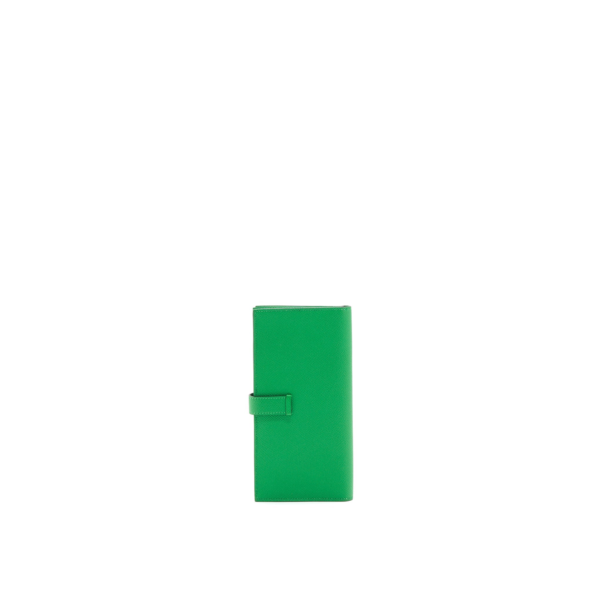 HERMES BEARN WALLET GREEN SHW EPSOM LEATHER