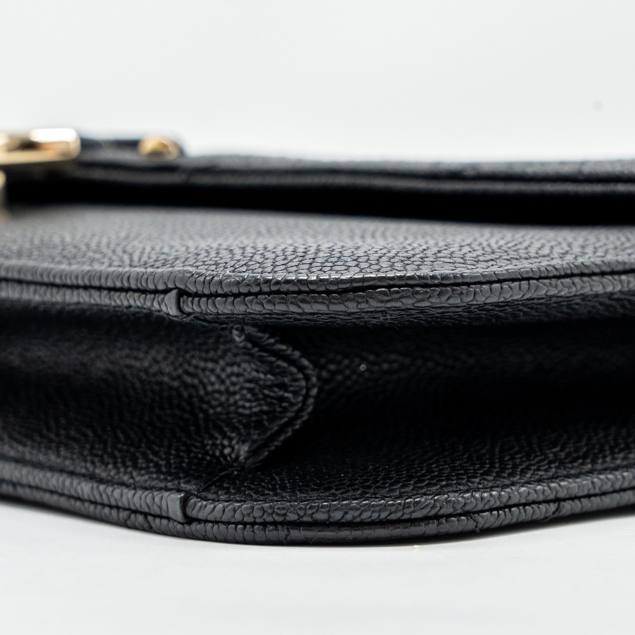 CHANEL PARIS-CUBA THREAD AROUND FLAP BAG WITH CHAIN CAVIAR BLACK LGHW