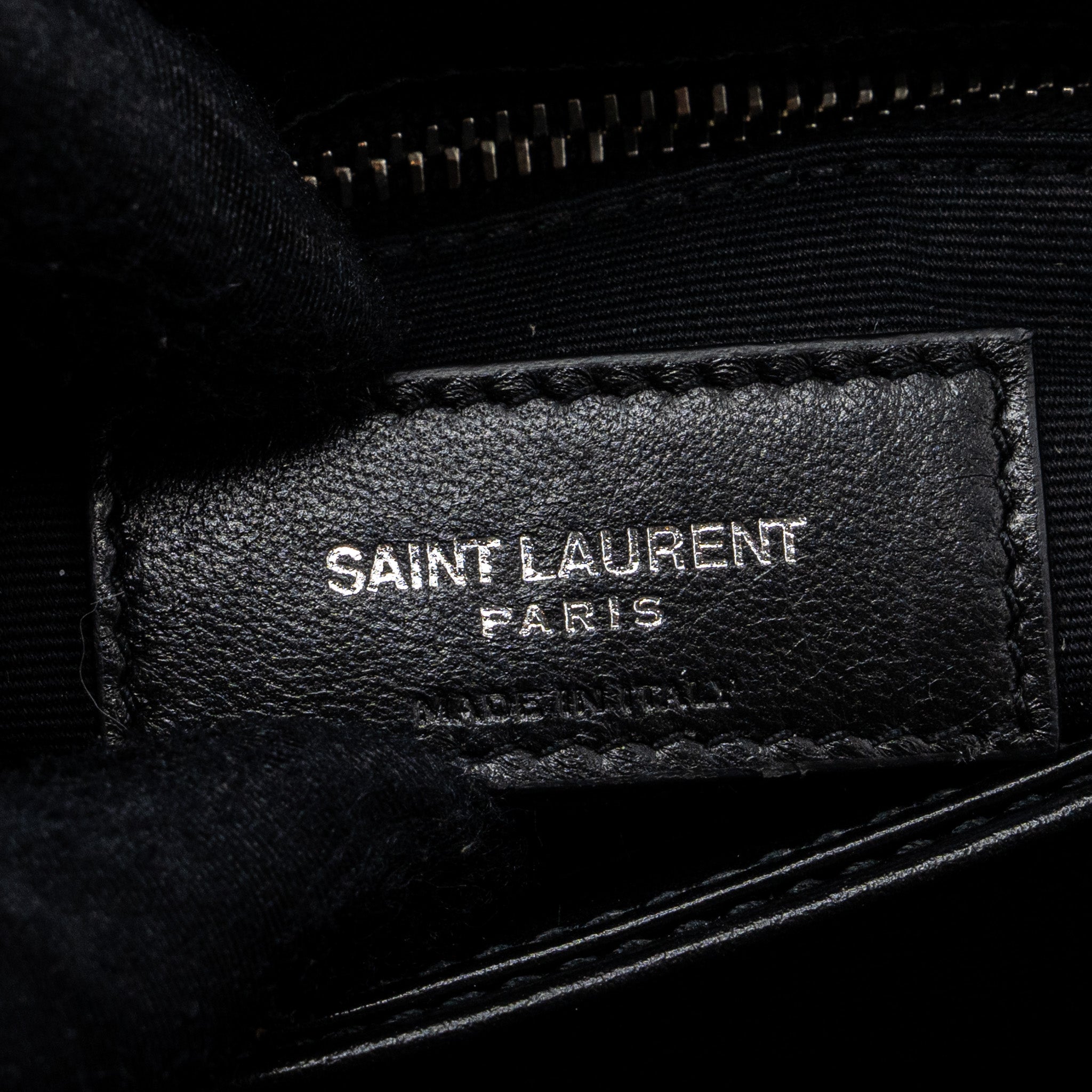 SAINT LAURENT LOULOU TOY STRAP BAG CALFSKIN BLACK SHW