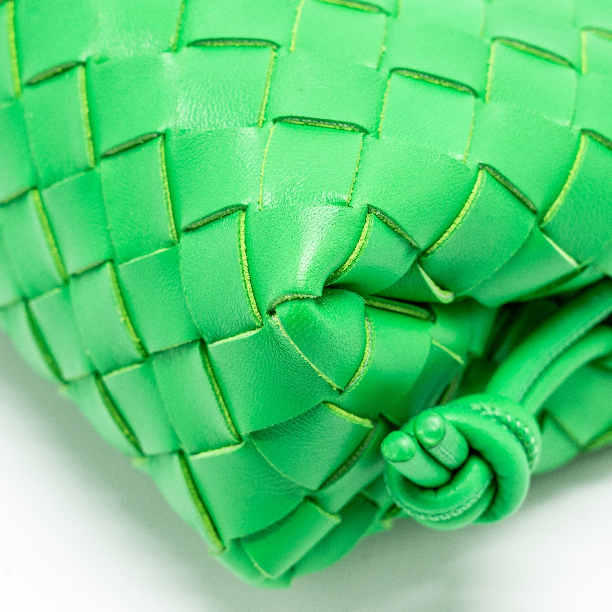 BOTTEGA VENETA MINI LOOP CAMERA BAG LAMBSKIN GREEN GHW