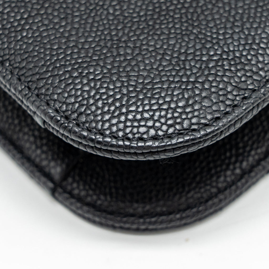 CHANEL PARIS-CUBA THREAD AROUND FLAP BAG WITH CHAIN CAVIAR BLACK LGHW