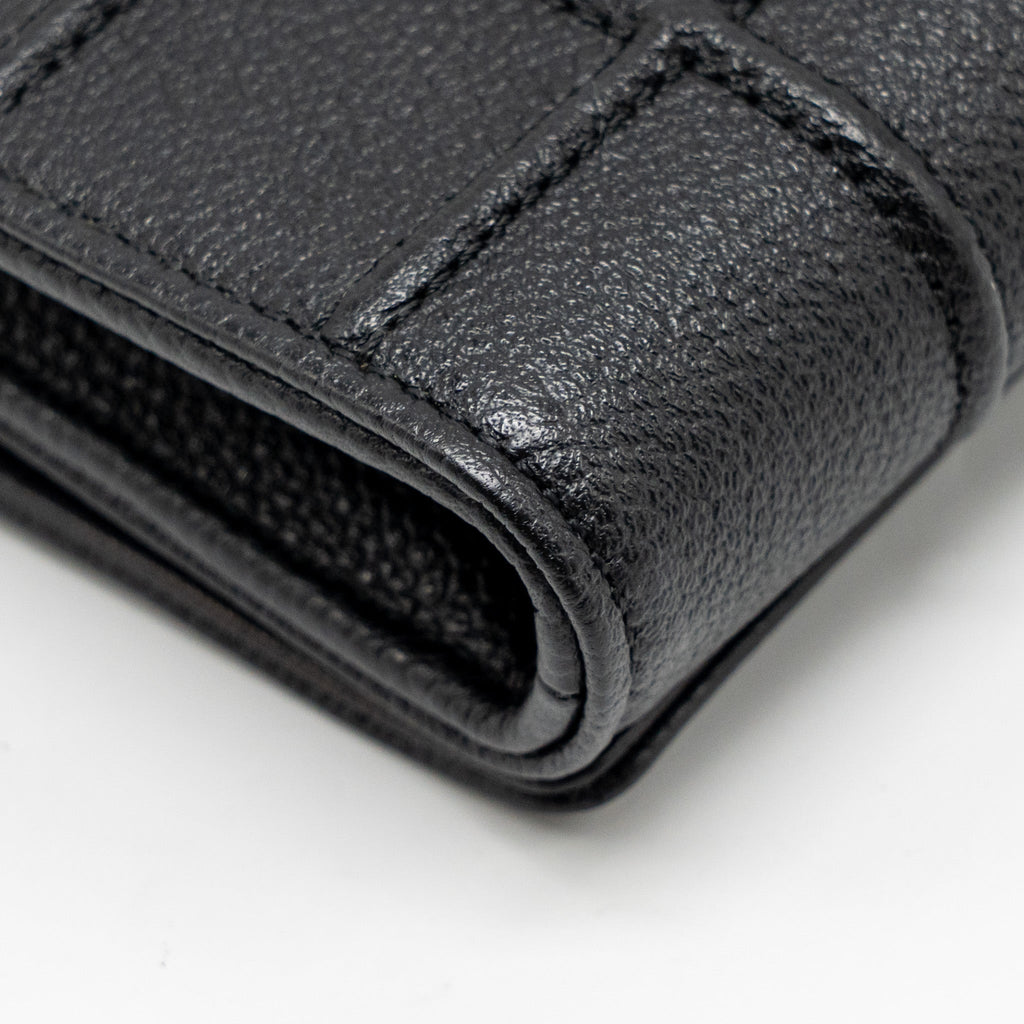 DIOR DIORAMA WALLET WITH CHAIN CALFSKIN BLACK GHW