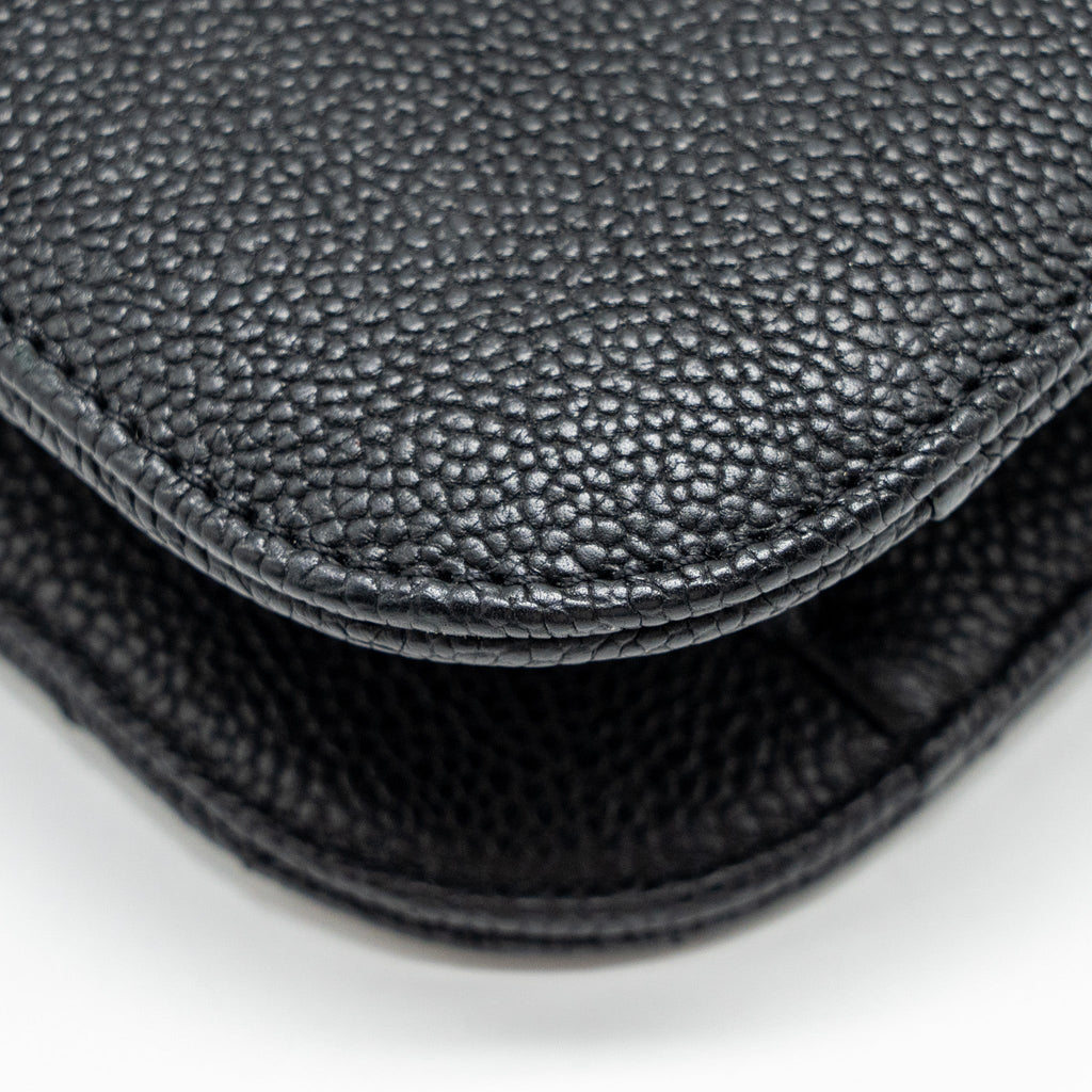 CHANEL PARIS-CUBA THREAD AROUND FLAP BAG WITH CHAIN CAVIAR BLACK LGHW