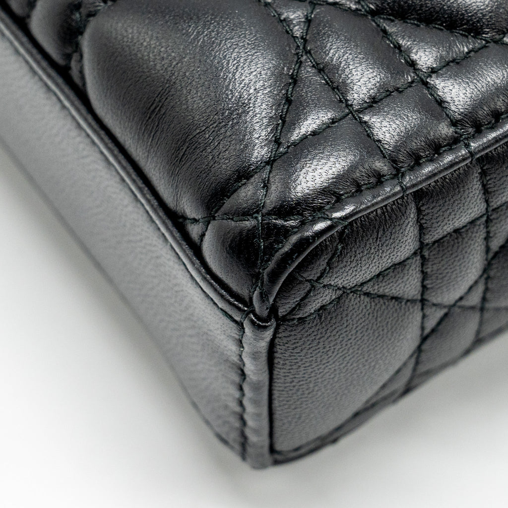 DIOR LADY D-JOY SMALL  BAG LAMBSKIN BLACK LGHW