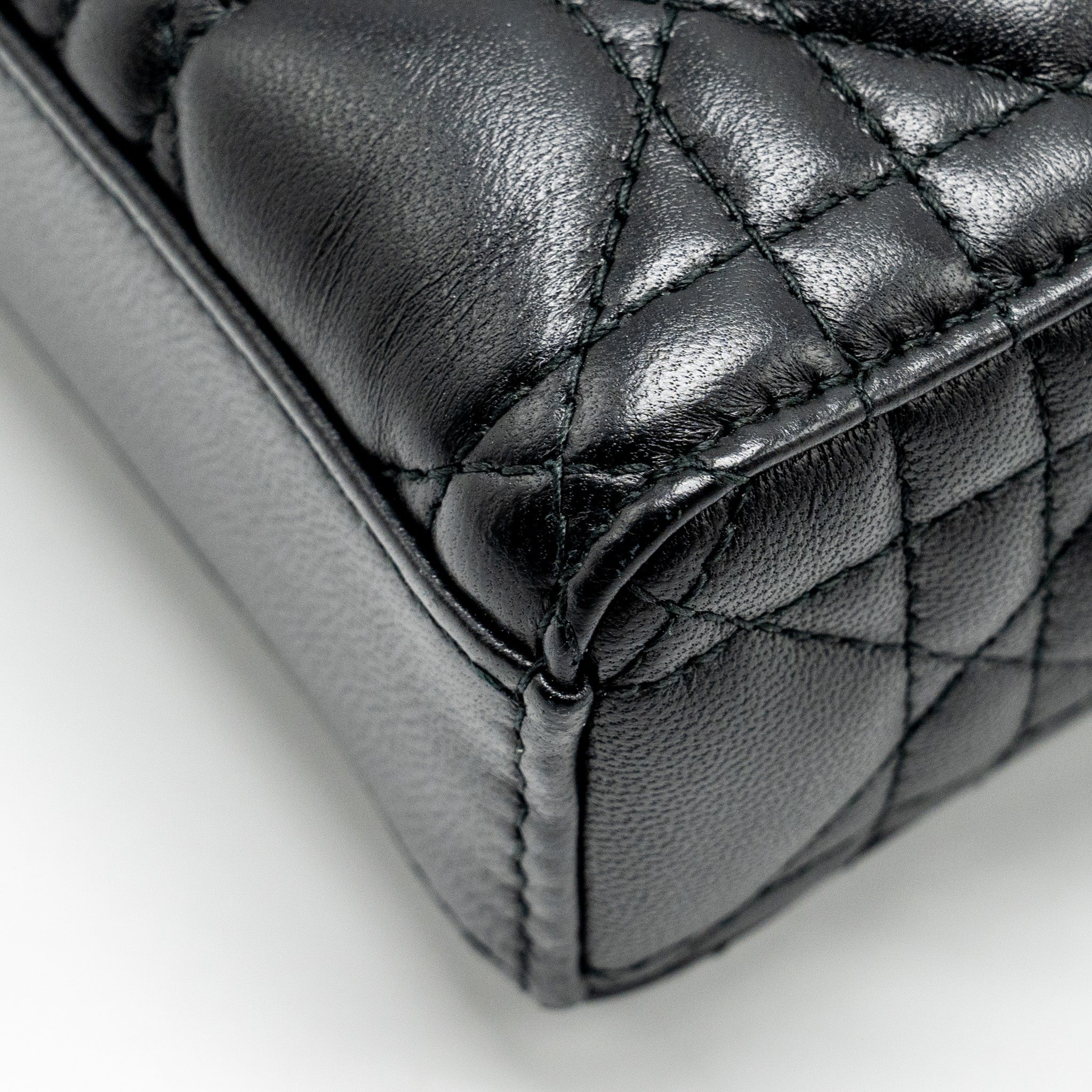 DIOR LADY D-JOY SMALL  BAG LAMBSKIN BLACK LGHW