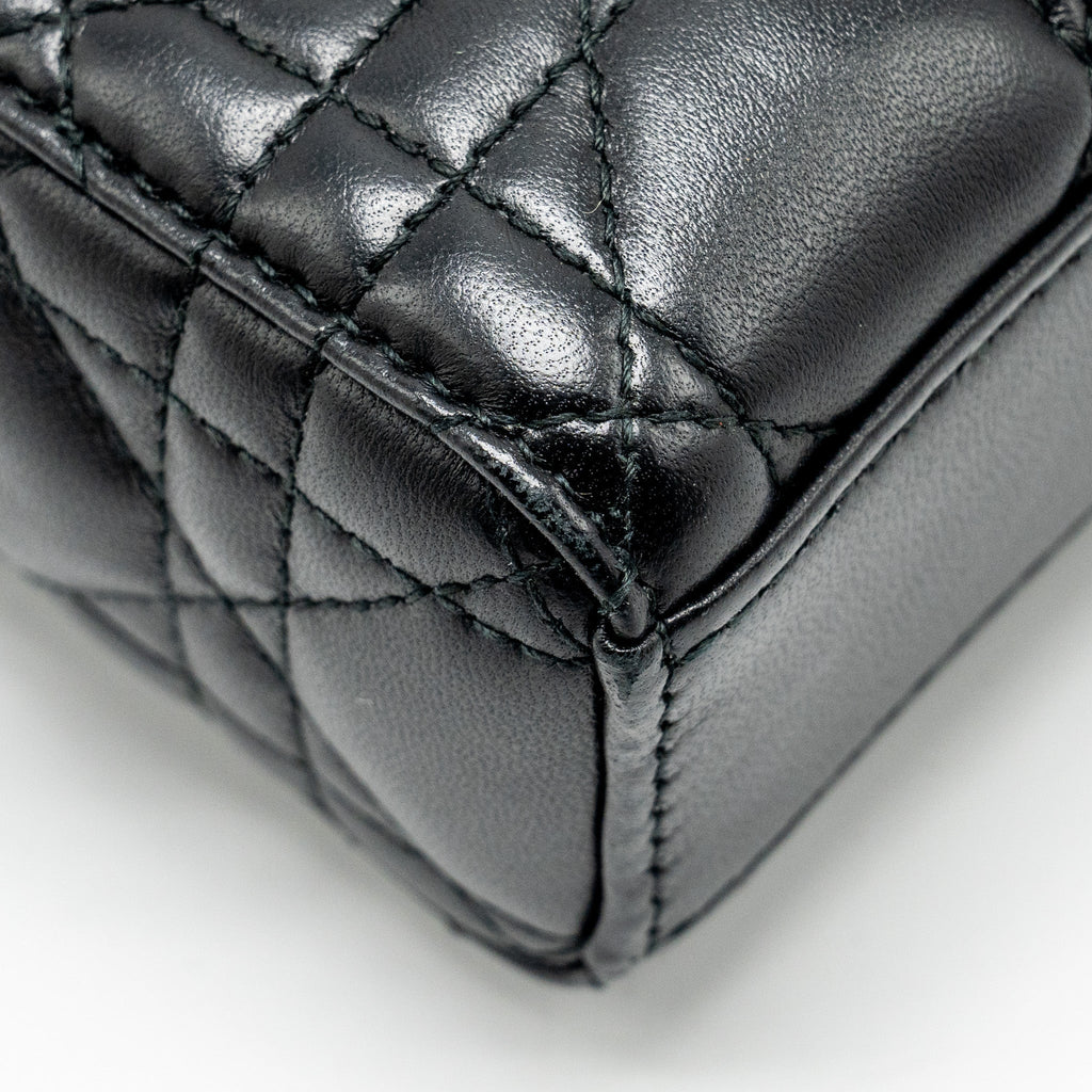 DIOR LADY D-JOY SMALL  BAG LAMBSKIN BLACK LGHW
