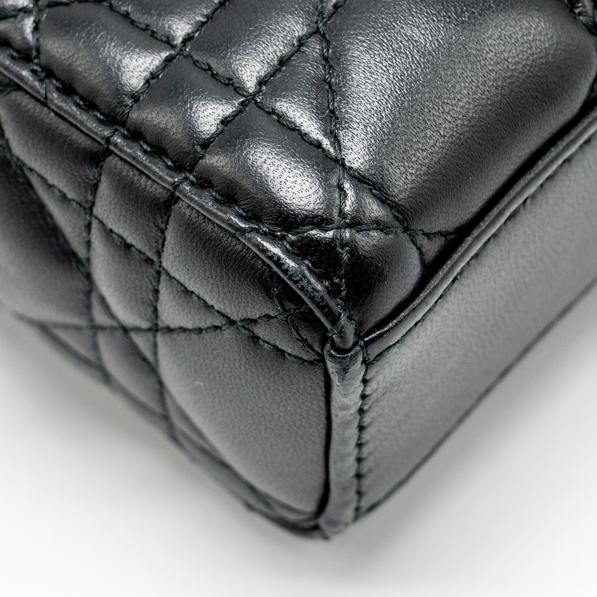 DIOR LADY D-JOY SMALL  BAG LAMBSKIN BLACK LGHW