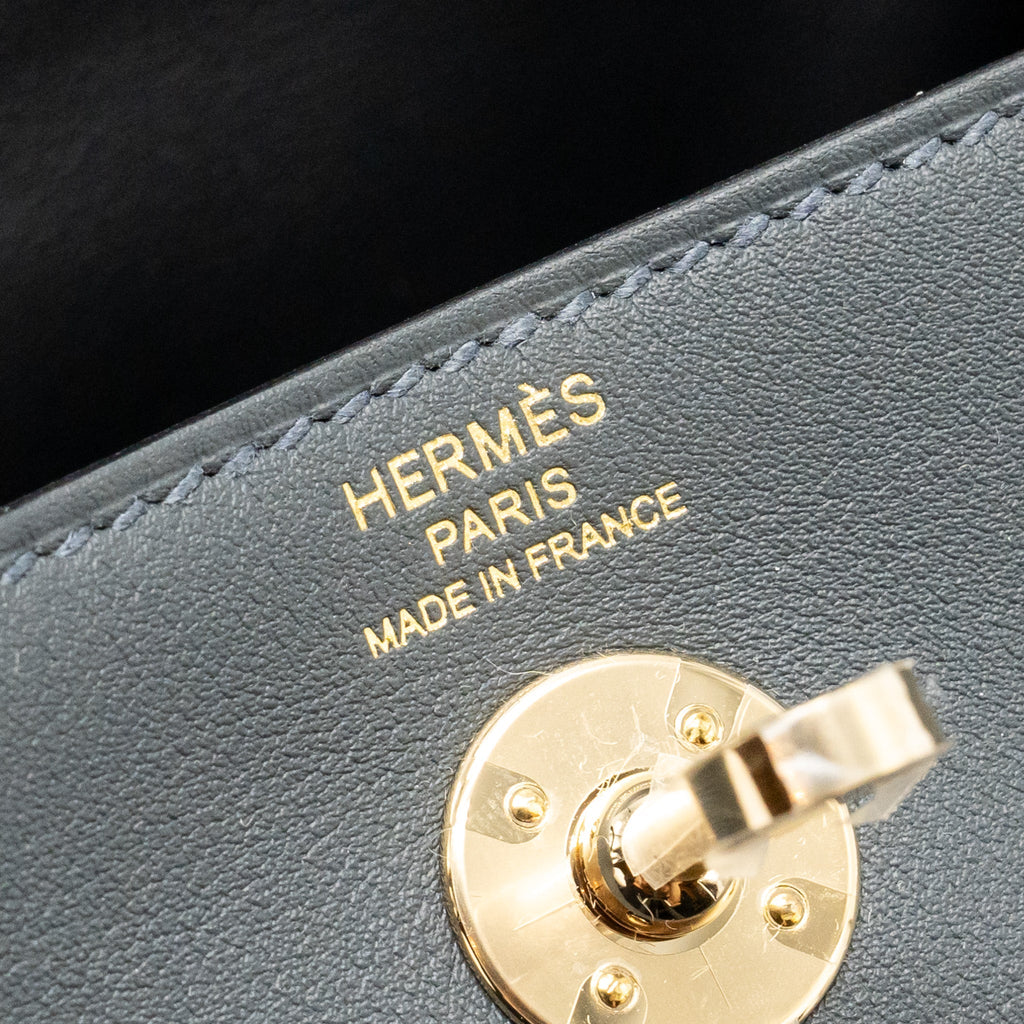 HERMES MINI LINDY II SWIFT GRIS MISTY / BLACK LGHW