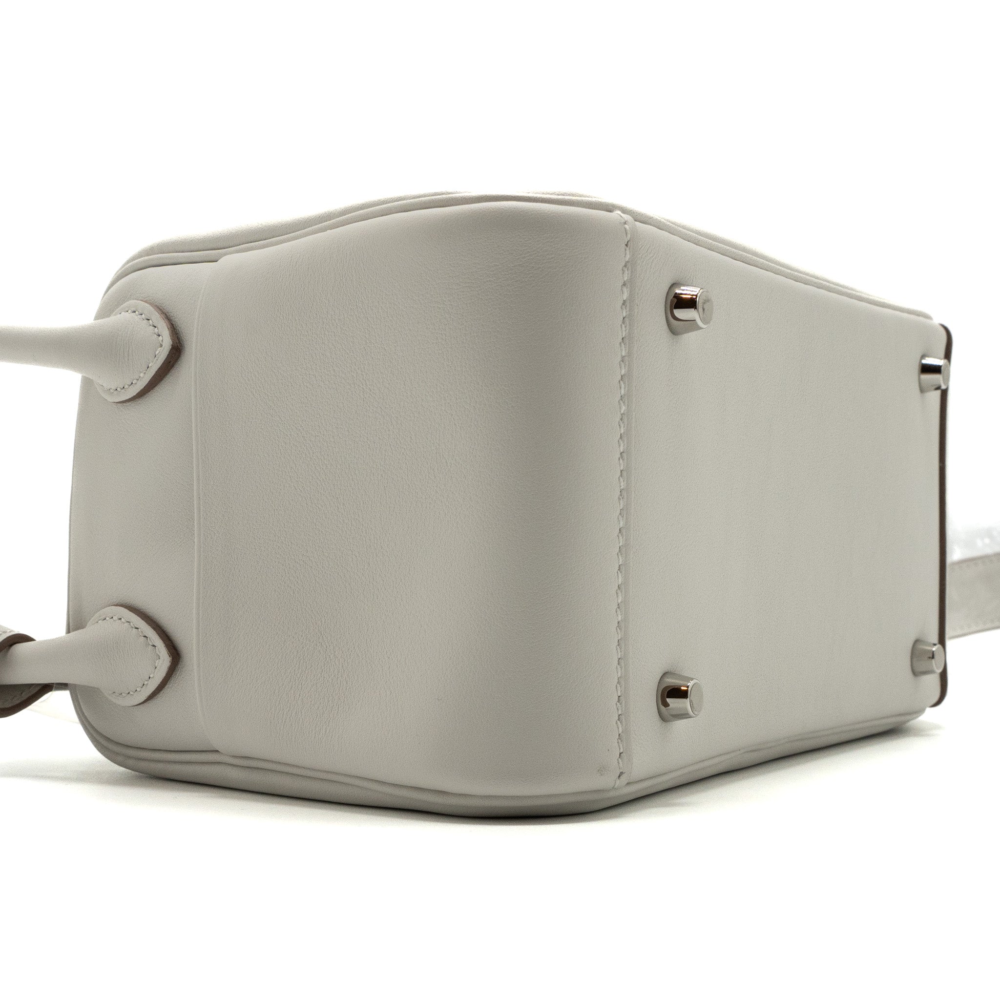 HERMES MINI LINDY SWIFT GRIS PALE/ GRIS MEYER SHW