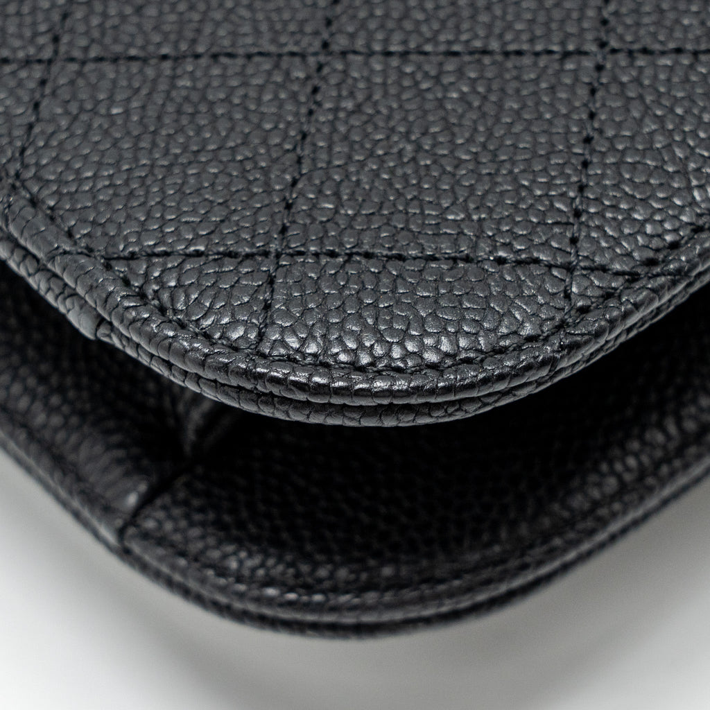 CHANEL PARIS-CUBA THREAD AROUND FLAP BAG WITH CHAIN CAVIAR BLACK LGHW