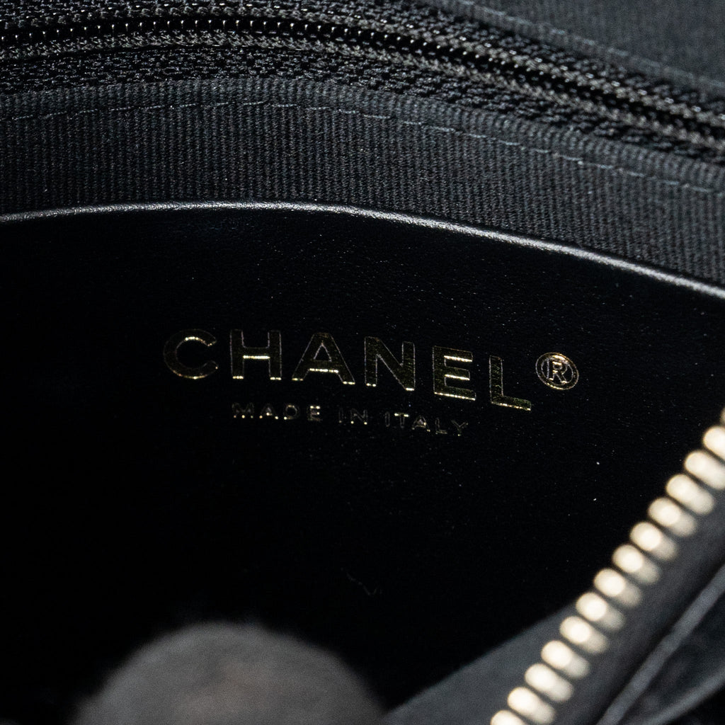 CHANEL HOBO SHOULDER BAG LAMBSKIN BLACK GHW(MICROCHIP)