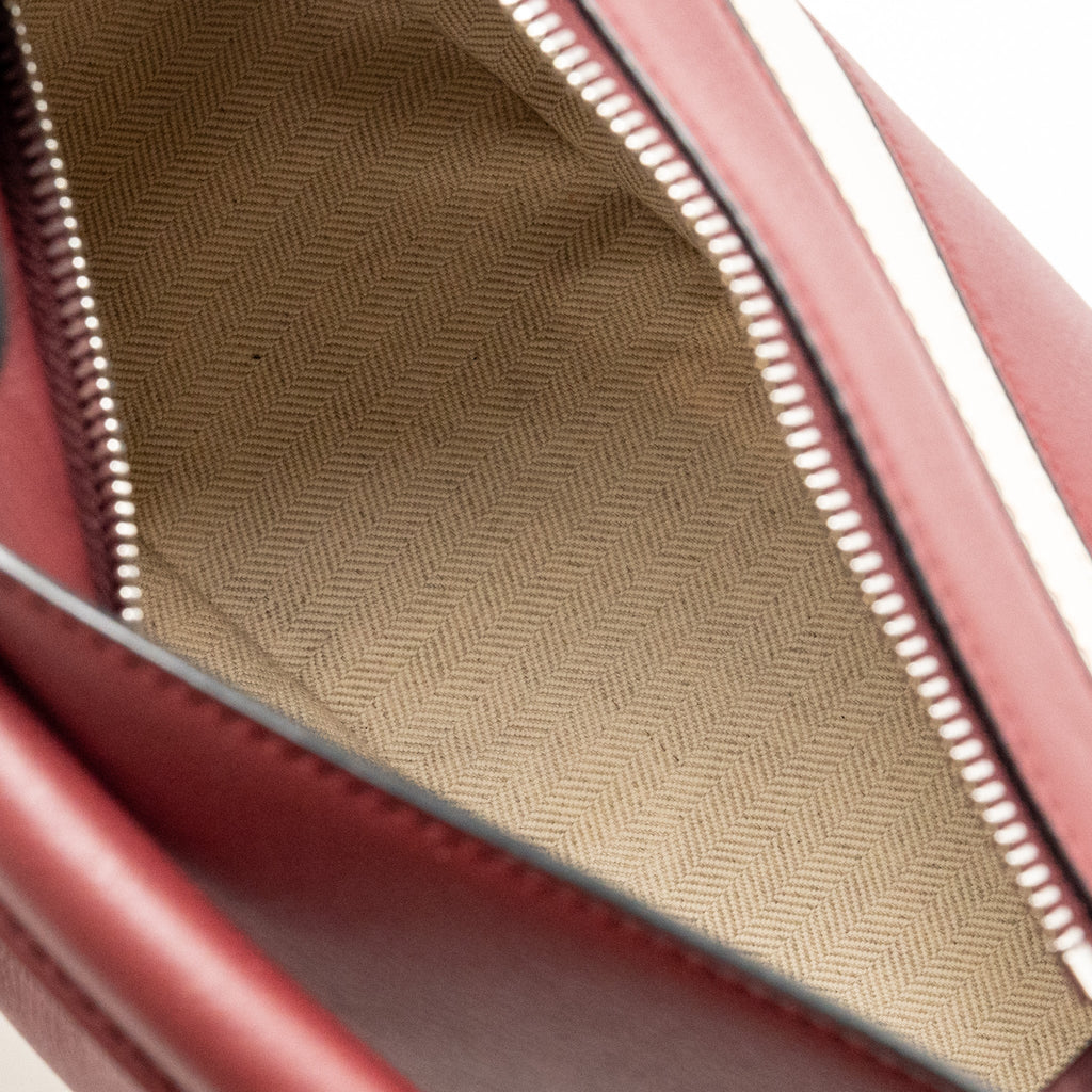 LOEWE SMALL PUZZLE BAG GRAINED CALFSKIN BURGUNDY / MULTICOLOUR SHW
