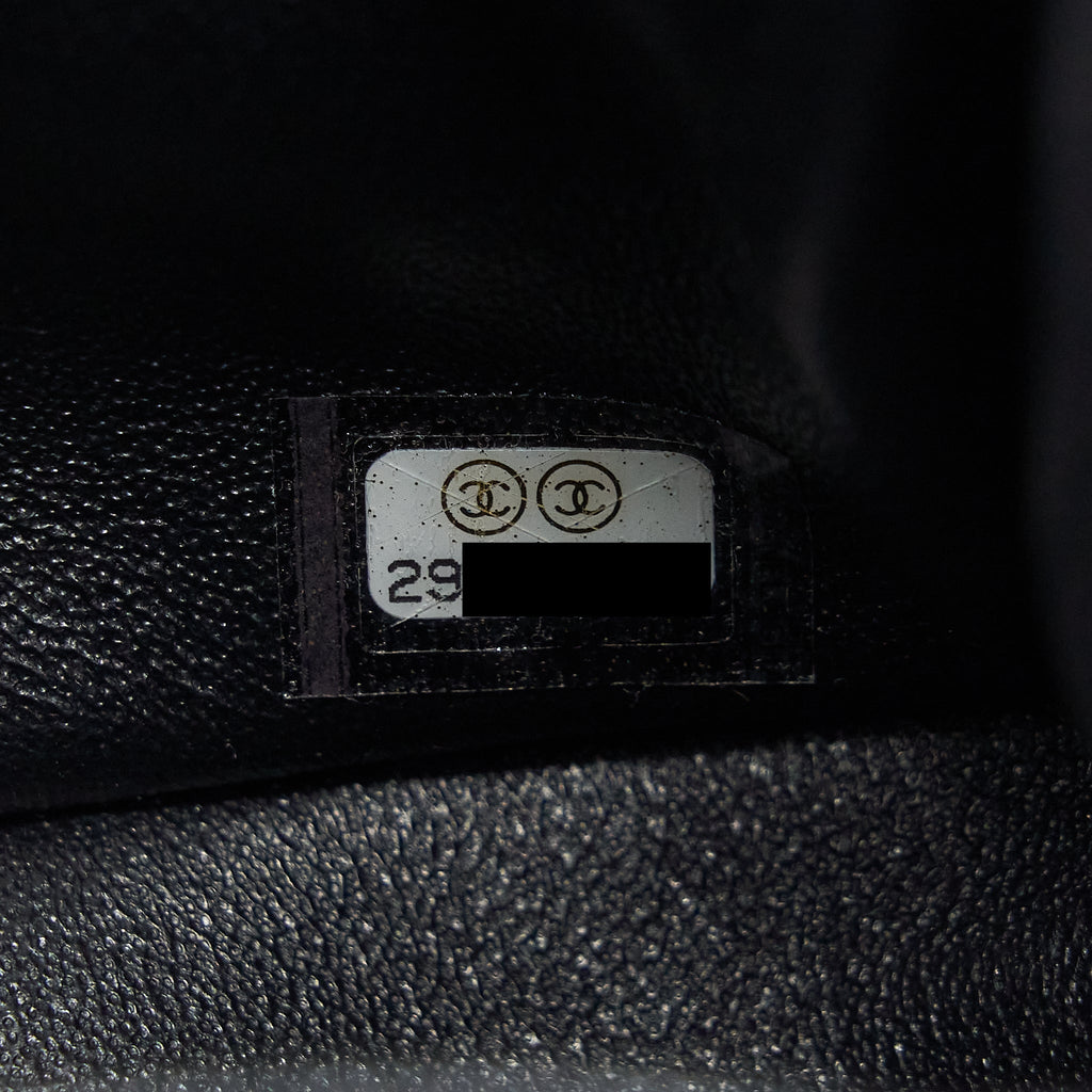 CHANEL MINI SQUARE FLAP BAG LAMBSKIN BLACK LGHW