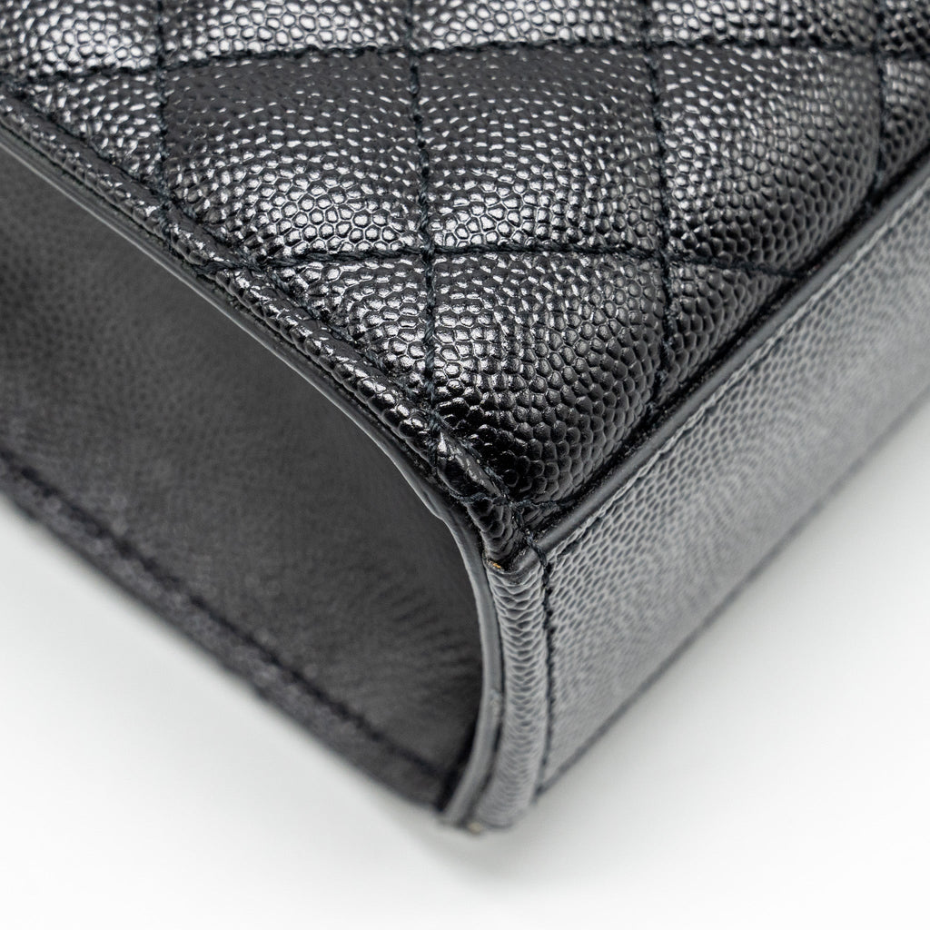 SAINT LAURENT LARGE ENVELOPE BAG CALFSKIN BLACK GHW