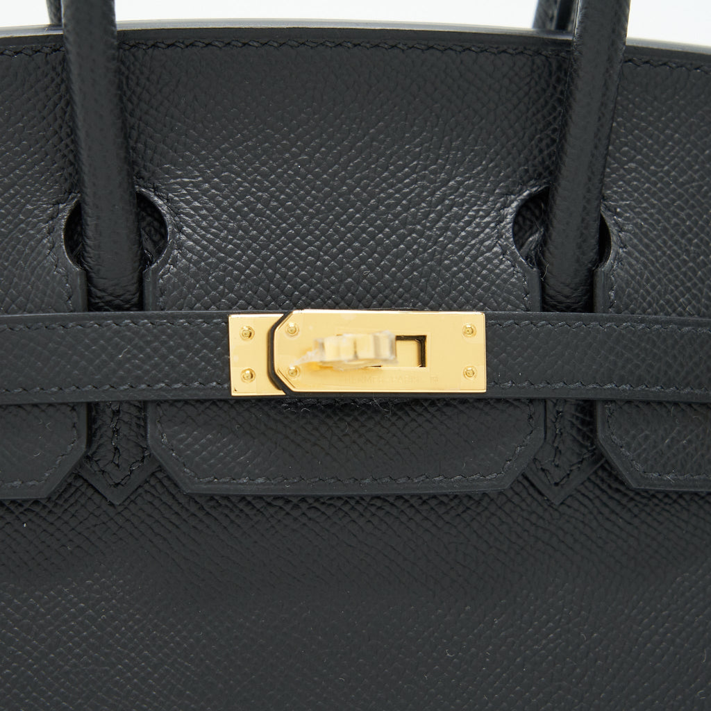 HERMES BIRKIN 25 SELLIER BLACK GHW