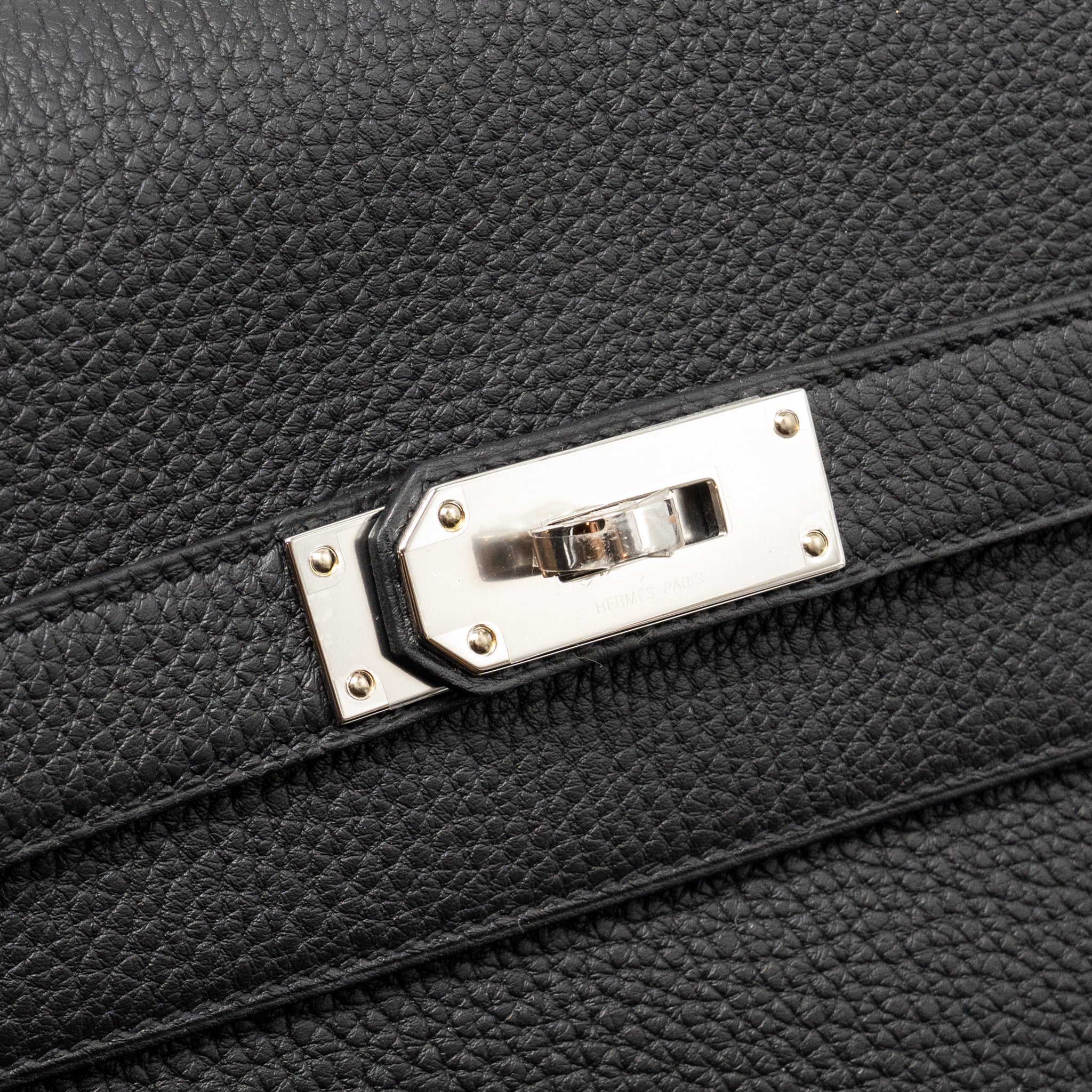 HERMES KELLY MESSENGER PM BAG TOGO BLACK SHW