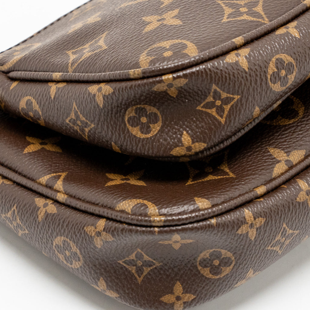 LOUIS VUITTON MULTI POCHETTE ACCESSORIES KHAKI STRAP MONOGRAM CANVAS GHW